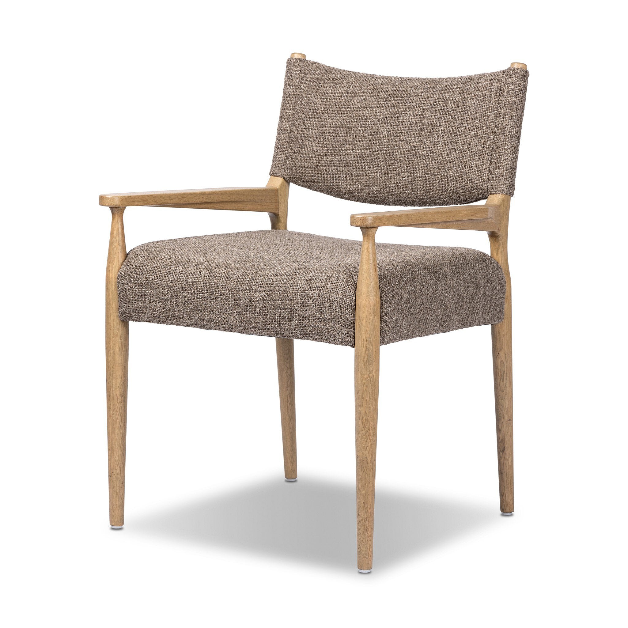 Four Hands Jayla Dining Armchair — Saxon Mink-Natural Oak