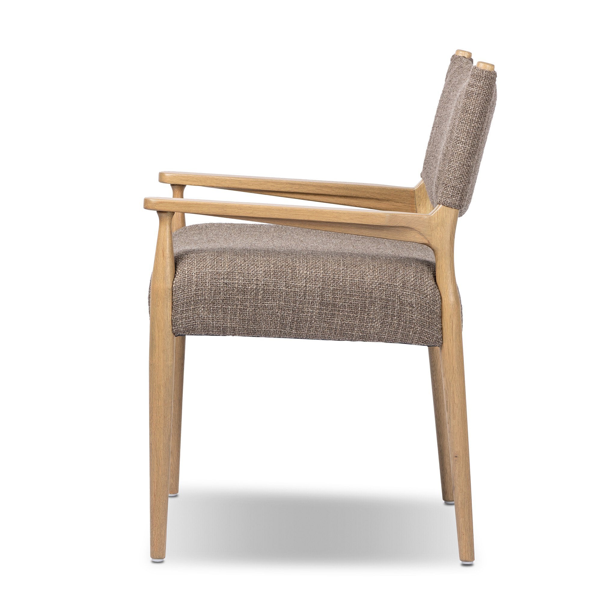 Four Hands Jayla Dining Armchair — Saxon Mink-Natural Oak