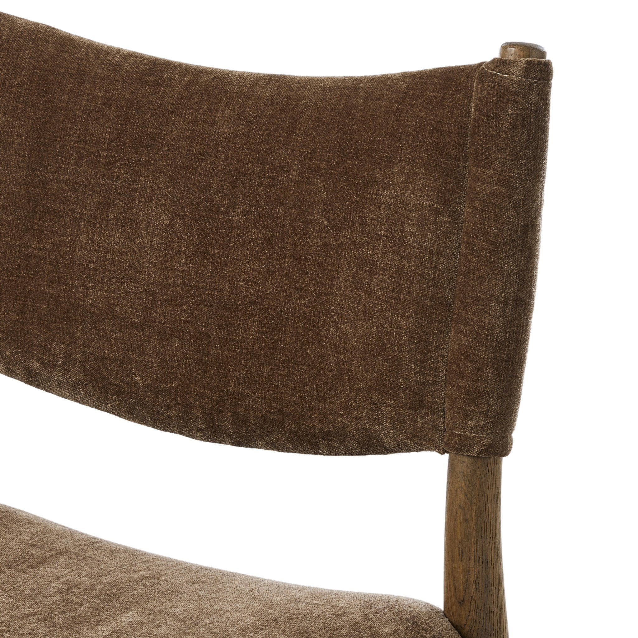 Four Hands Jayla Armless Dining Chair — Altair Mushroom-Toasted Oak