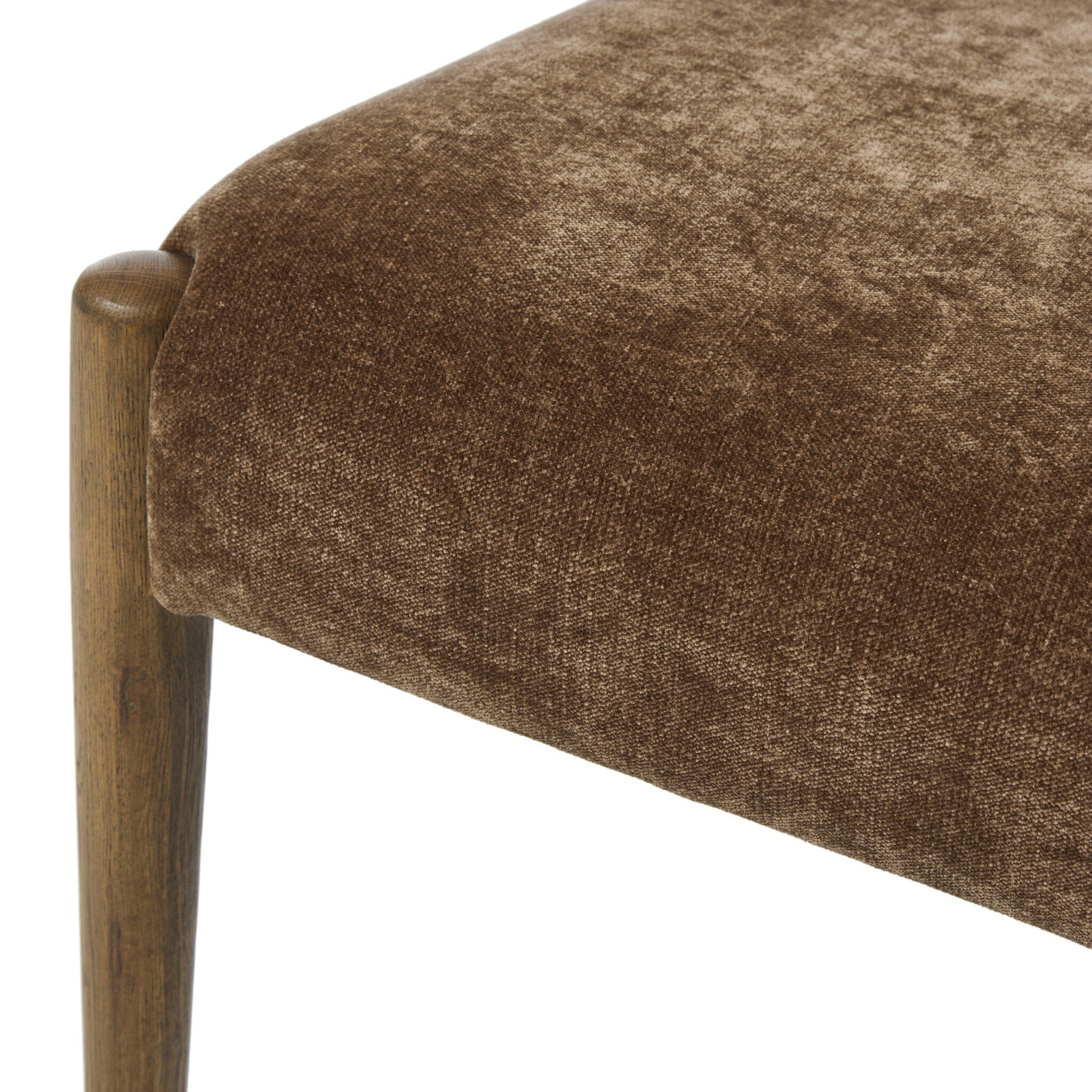 Four Hands Jayla Armless Dining Chair — Altair Mushroom-Toasted Oak