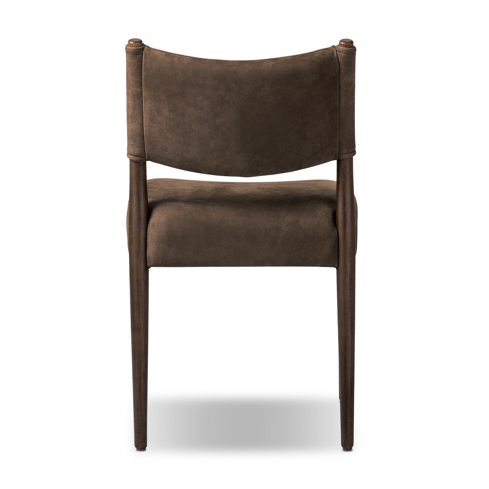 Four Hands Jayla Armless Dining Chair — Nubuck Cigar-Burnt Oak