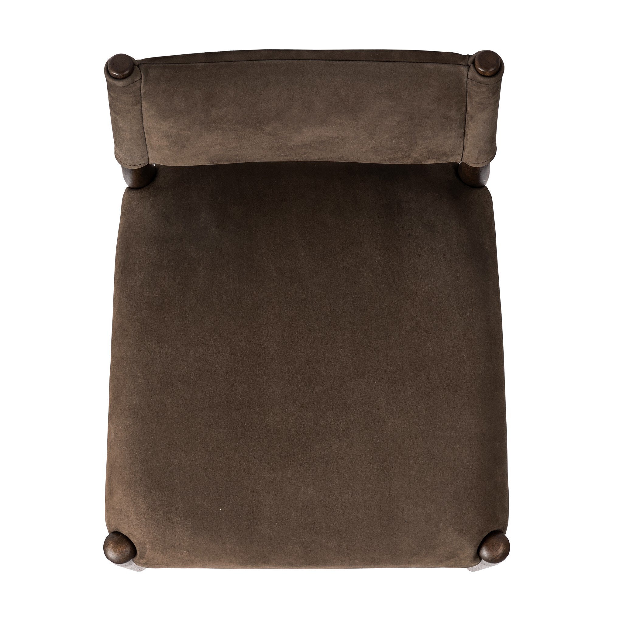 Four Hands Jayla Armless Dining Chair — Nubuck Cigar-Burnt Oak