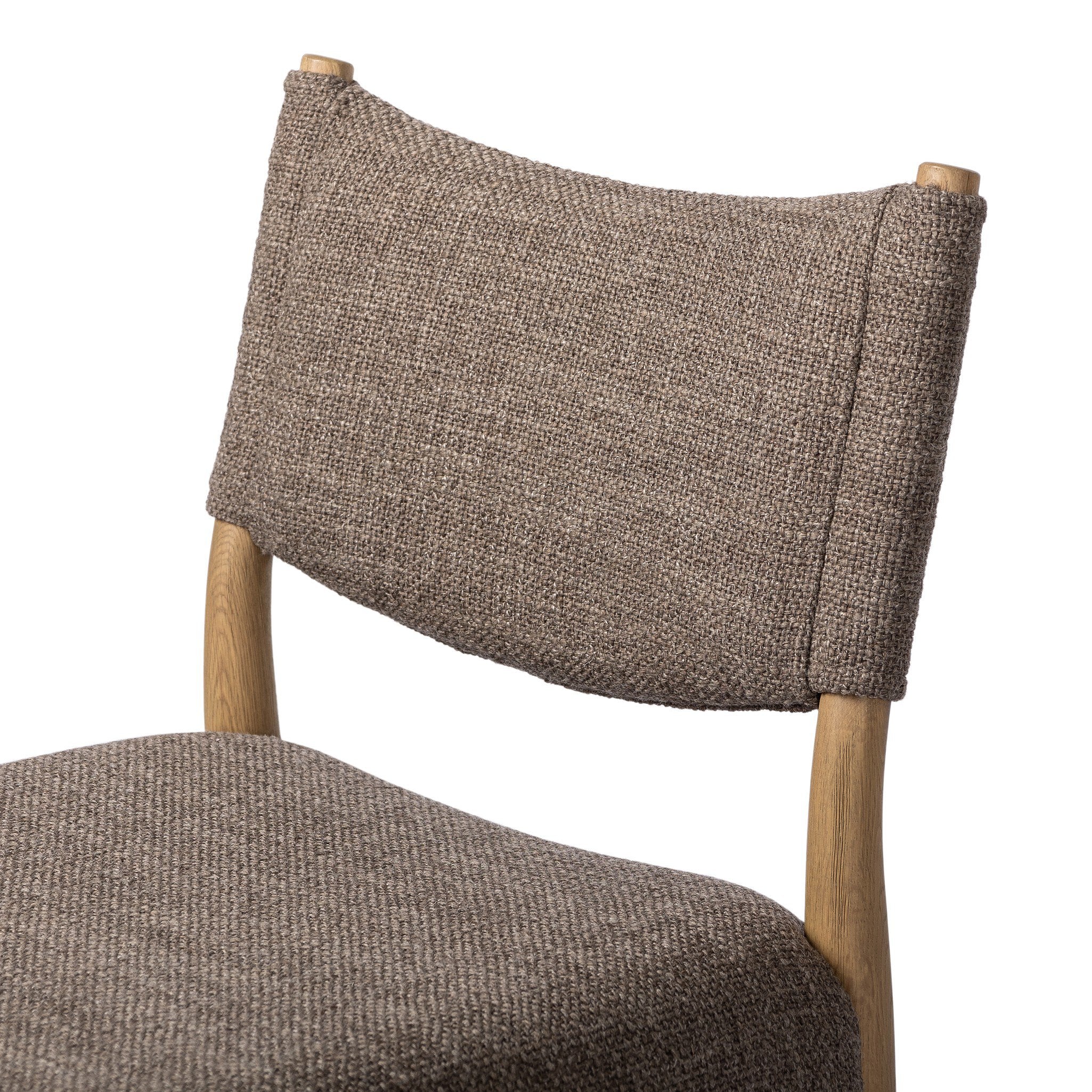 Four Hands Jayla Armless Dining Chair — Saxon Mink-Natural Oak