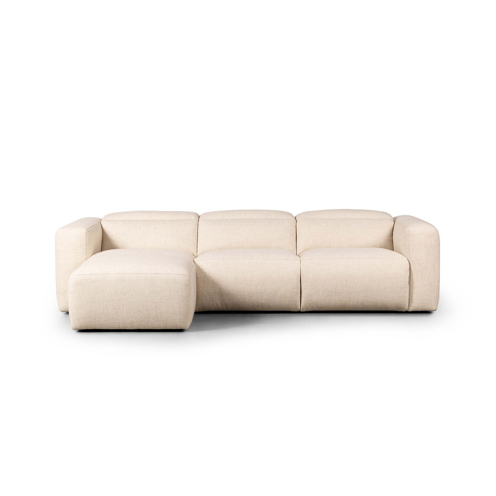 Four Hands Radley Power Recliner 3-Piece Sectional W/ Chaise — Antigo Natural