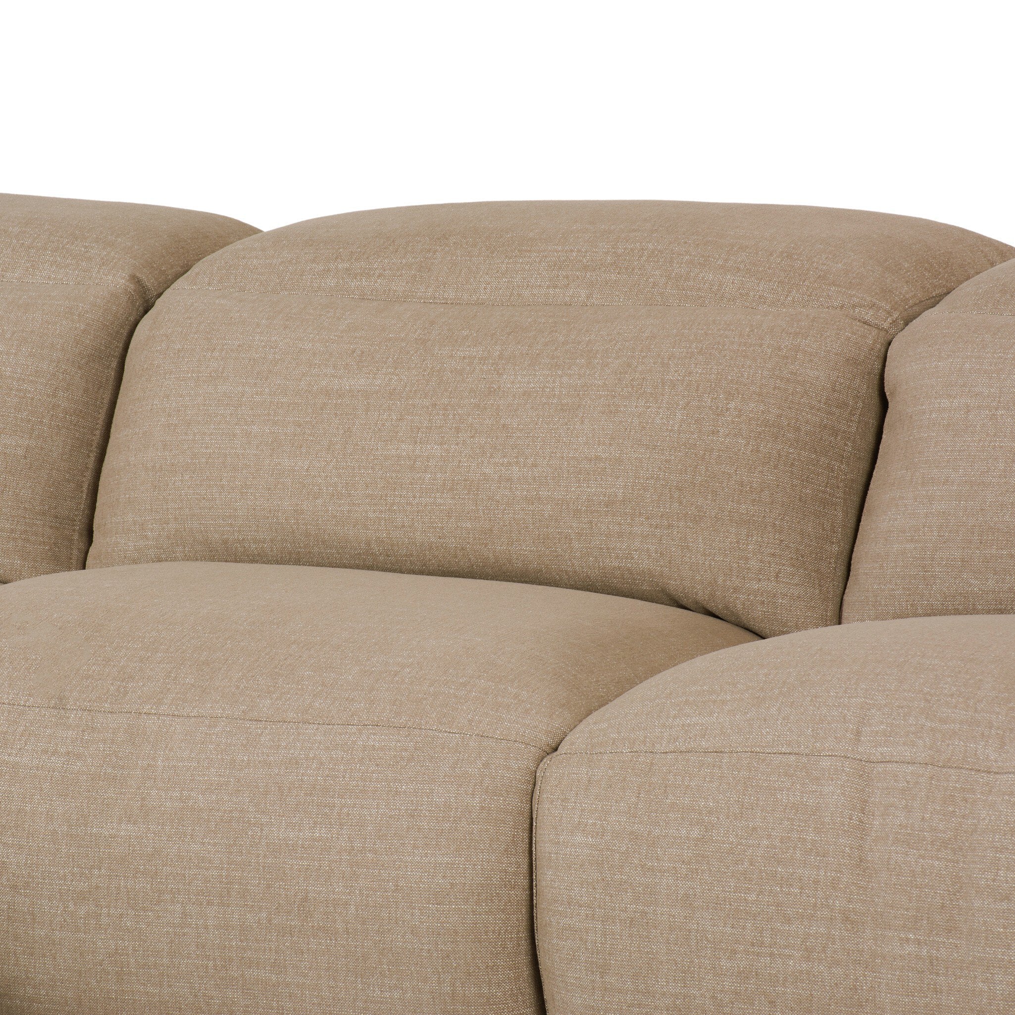 Four Hands Radley Power Recliner 3-Piece Sectional W/ Chaise — Crypton Nomad Taupe
