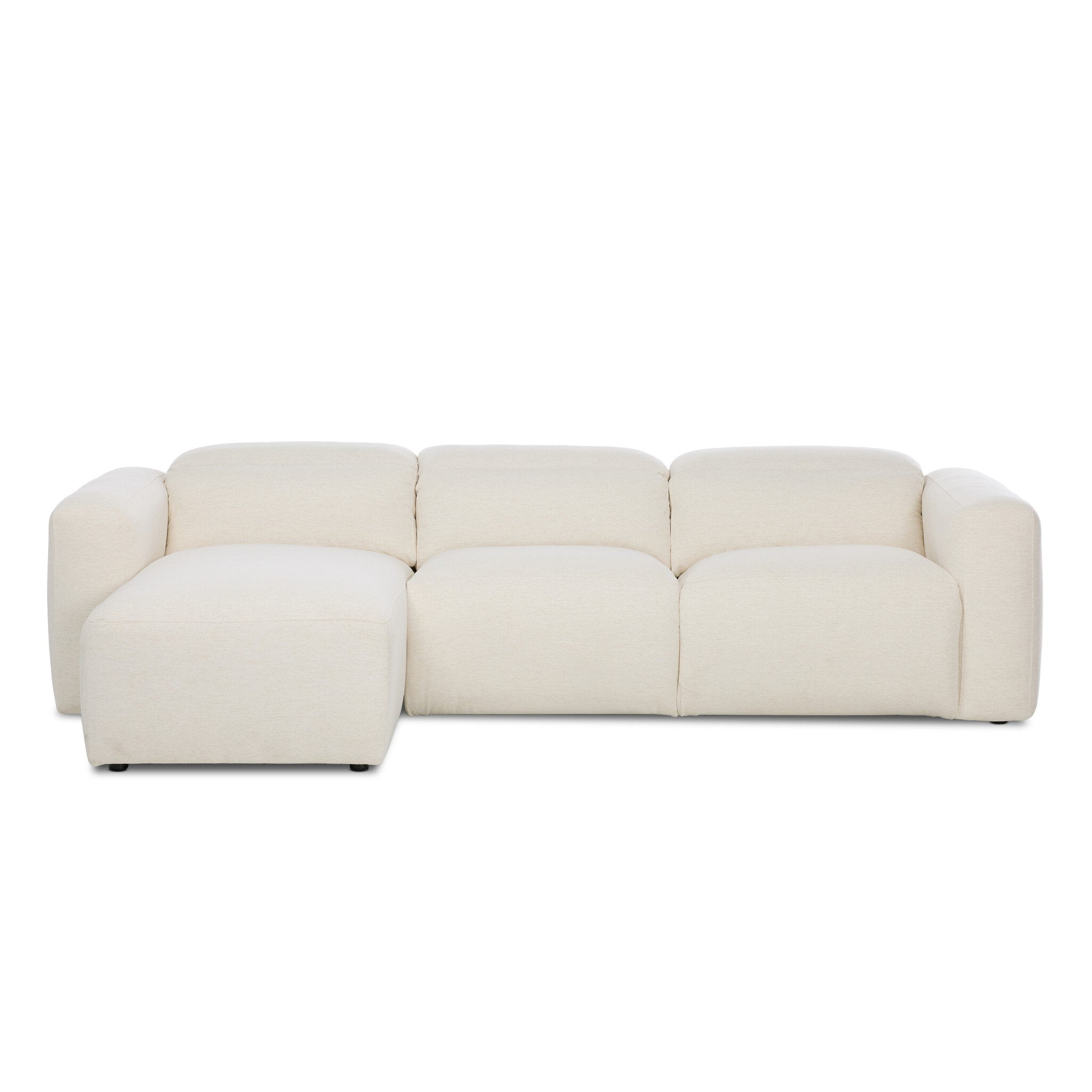 Four Hands Radley Power Recliner 3-Piece Sectional W/ Chaise — Crypton Nomad Snow