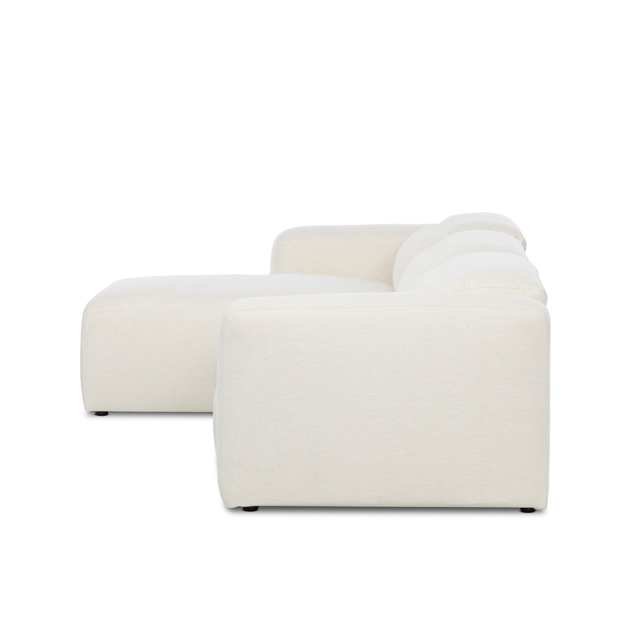 Four Hands Radley Power Recliner 3-Piece Sectional W/ Chaise — Crypton Nomad Snow