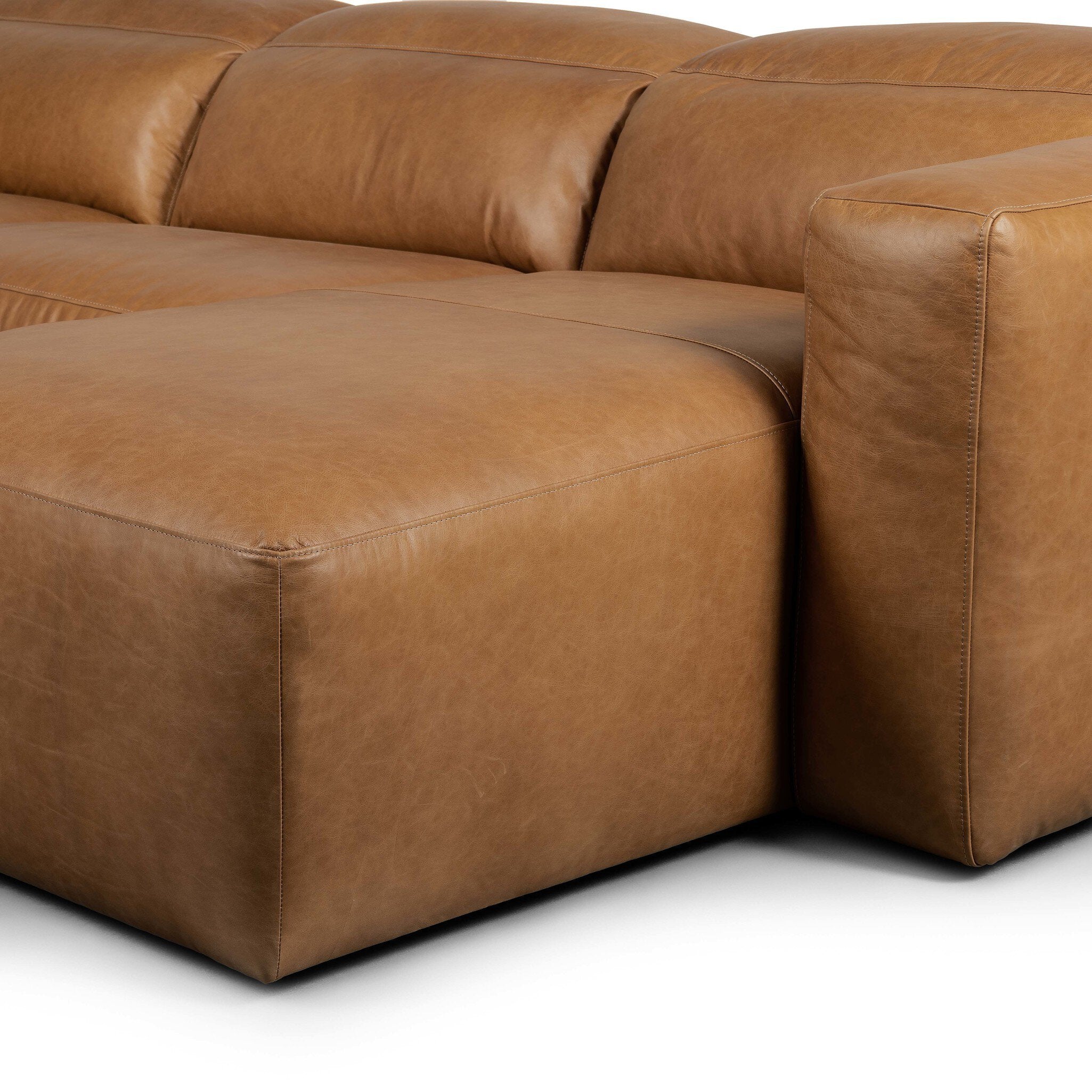 Four Hands Radley Power Recliner 3-Piece Sectional W/ Chaise — Sonoma Butterscotch