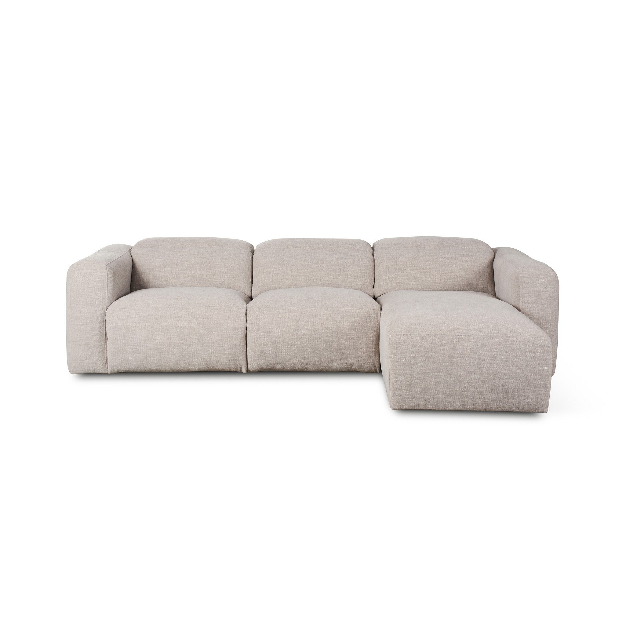 Four Hands Radley Power Recliner 3-Piece Sectional W/ Chaise — Laken Stone