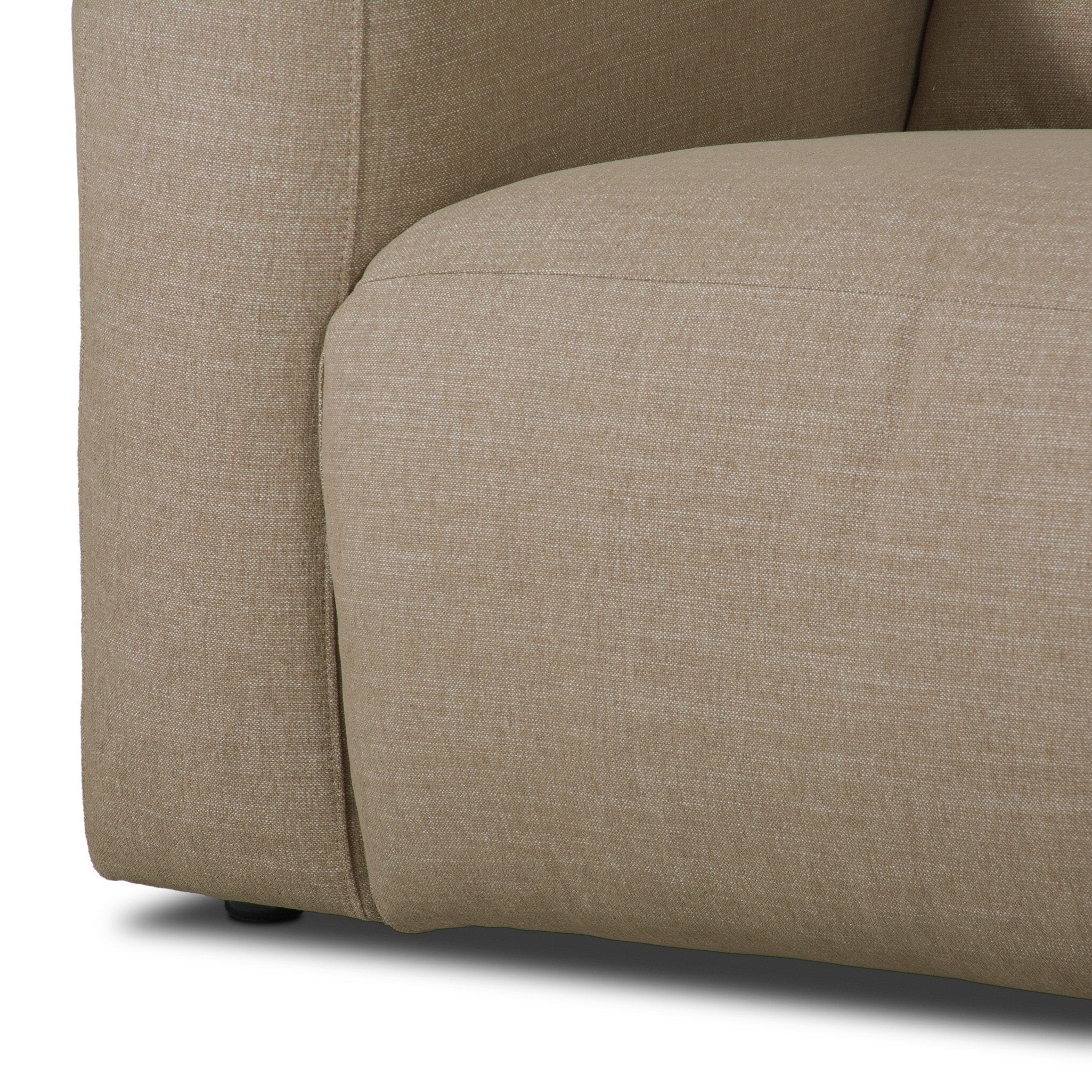 Four Hands Radley Power Recliner 3-Piece Sectional W/ Chaise — Crypton Nomad Taupe