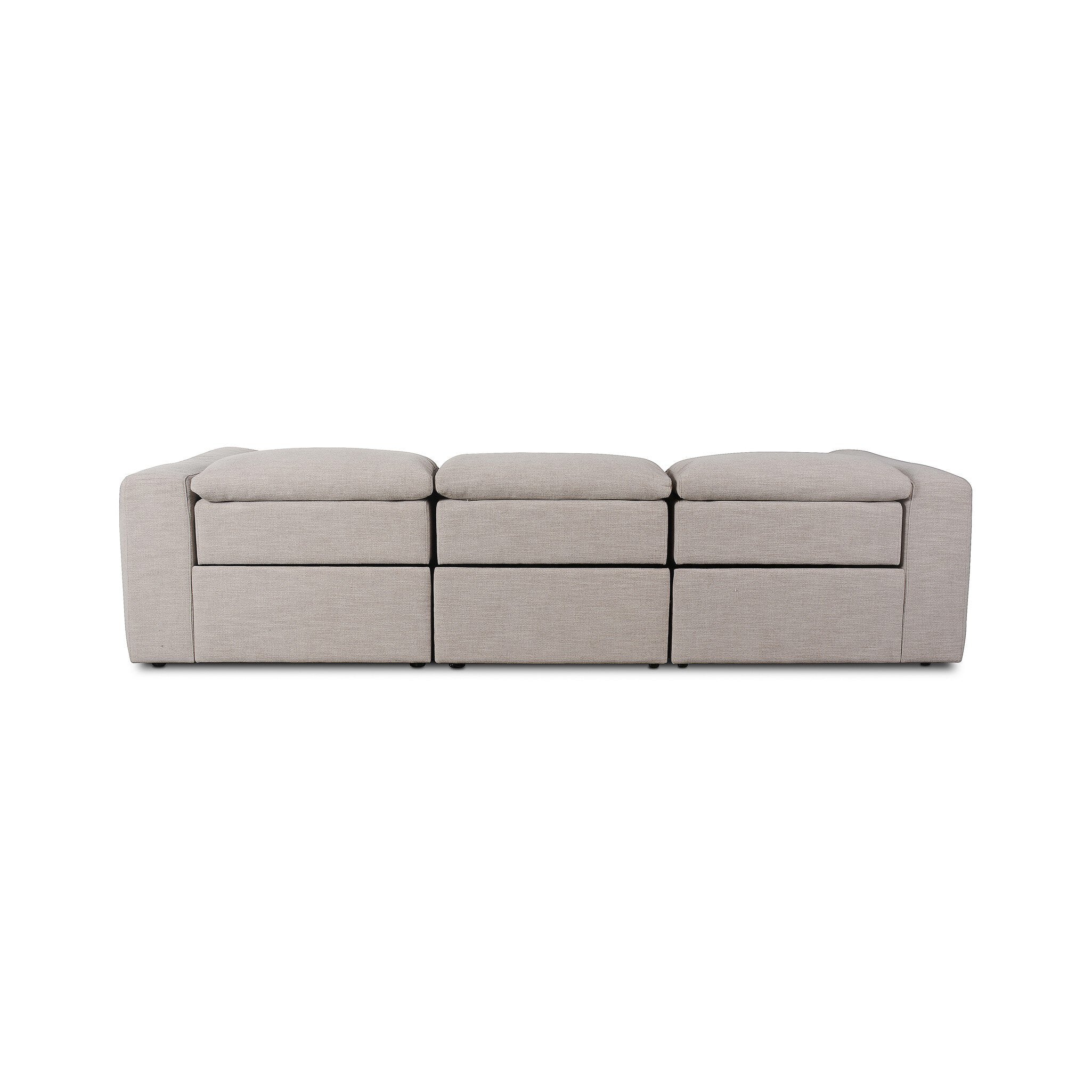 Four Hands Radley Power Recliner 3-Piece Sectional — Laken Stone