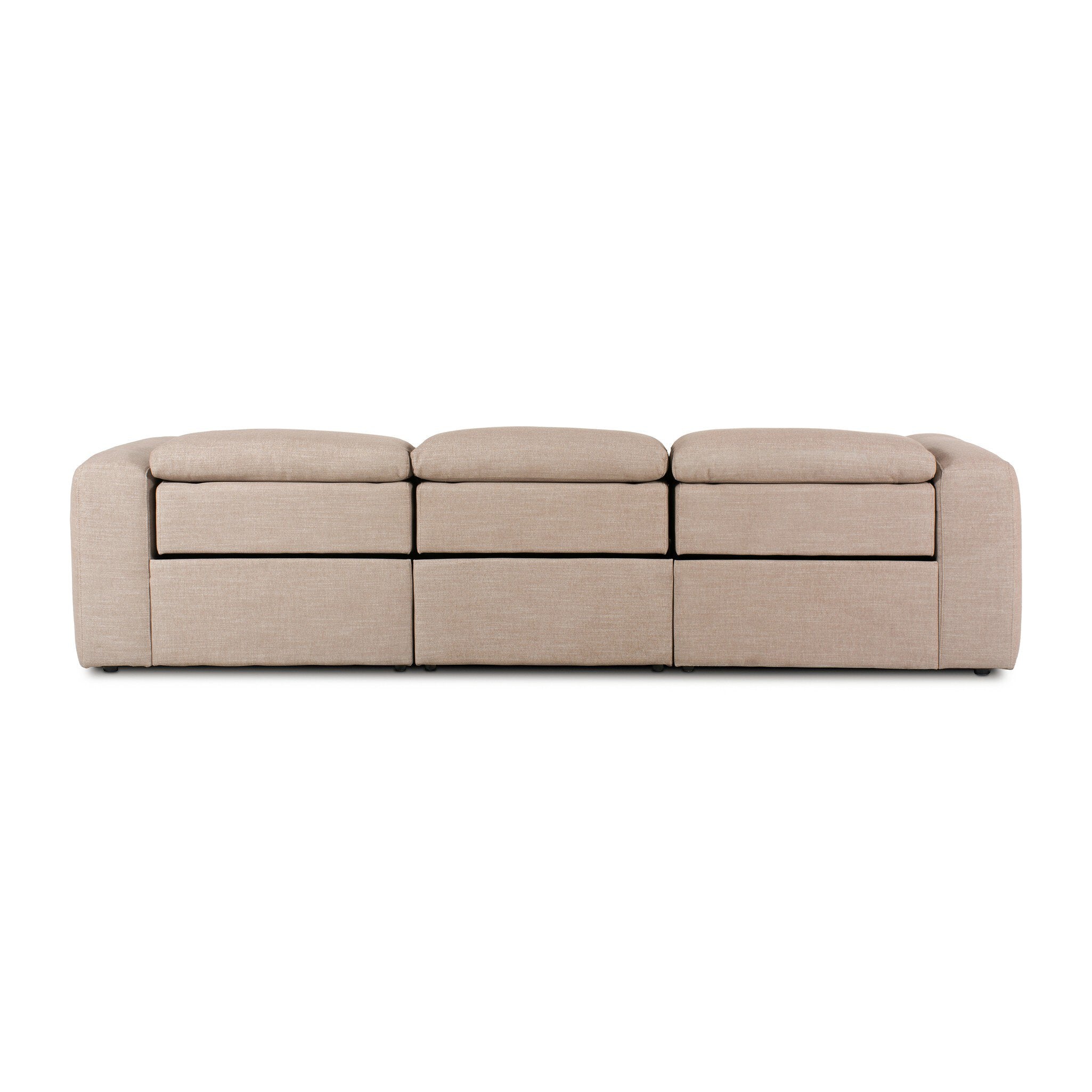 Four Hands Radley Power Recliner 3-Piece Sectional — Crypton Nomad Taupe
