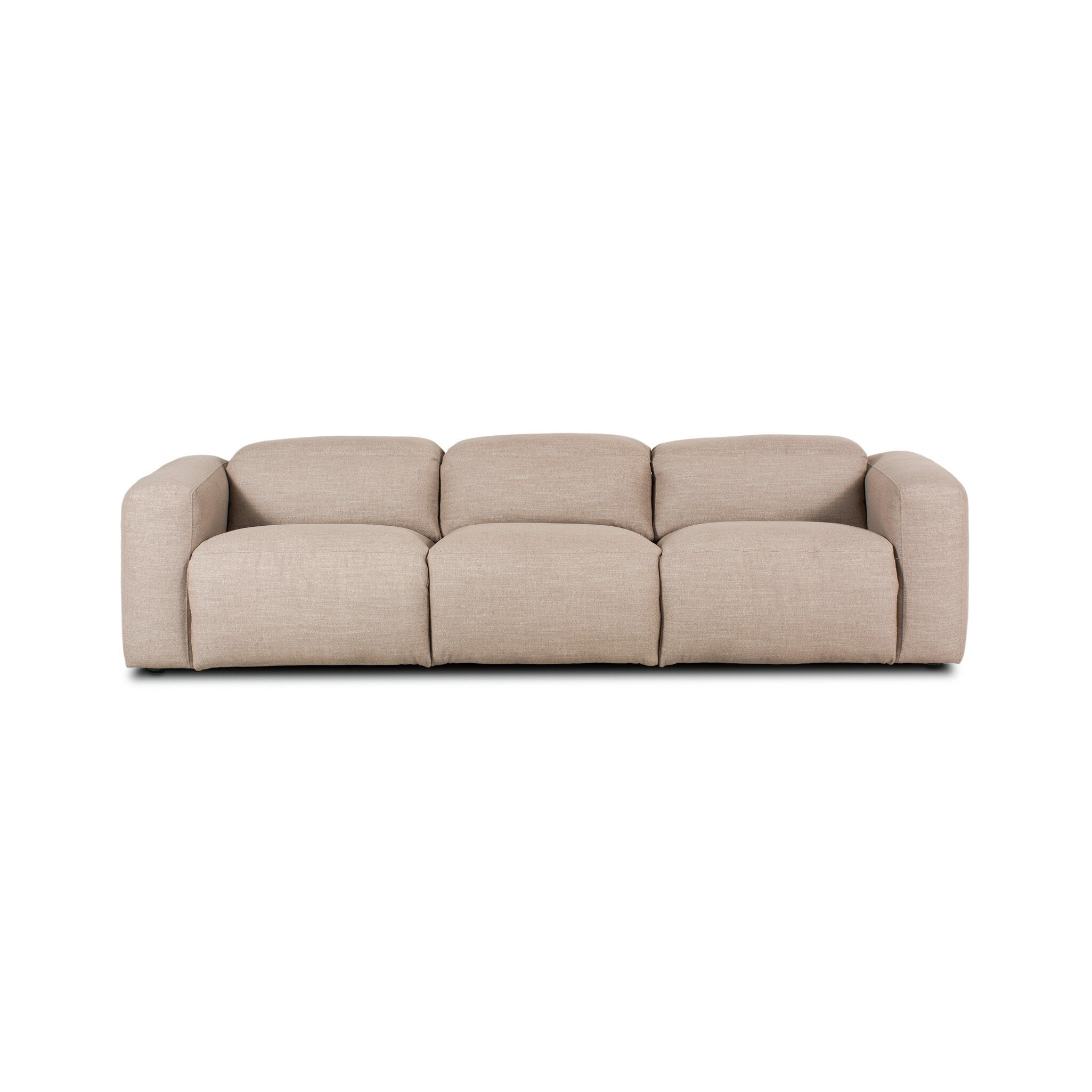 Four Hands Radley Power Recliner 3-Piece Sectional — Crypton Nomad Taupe
