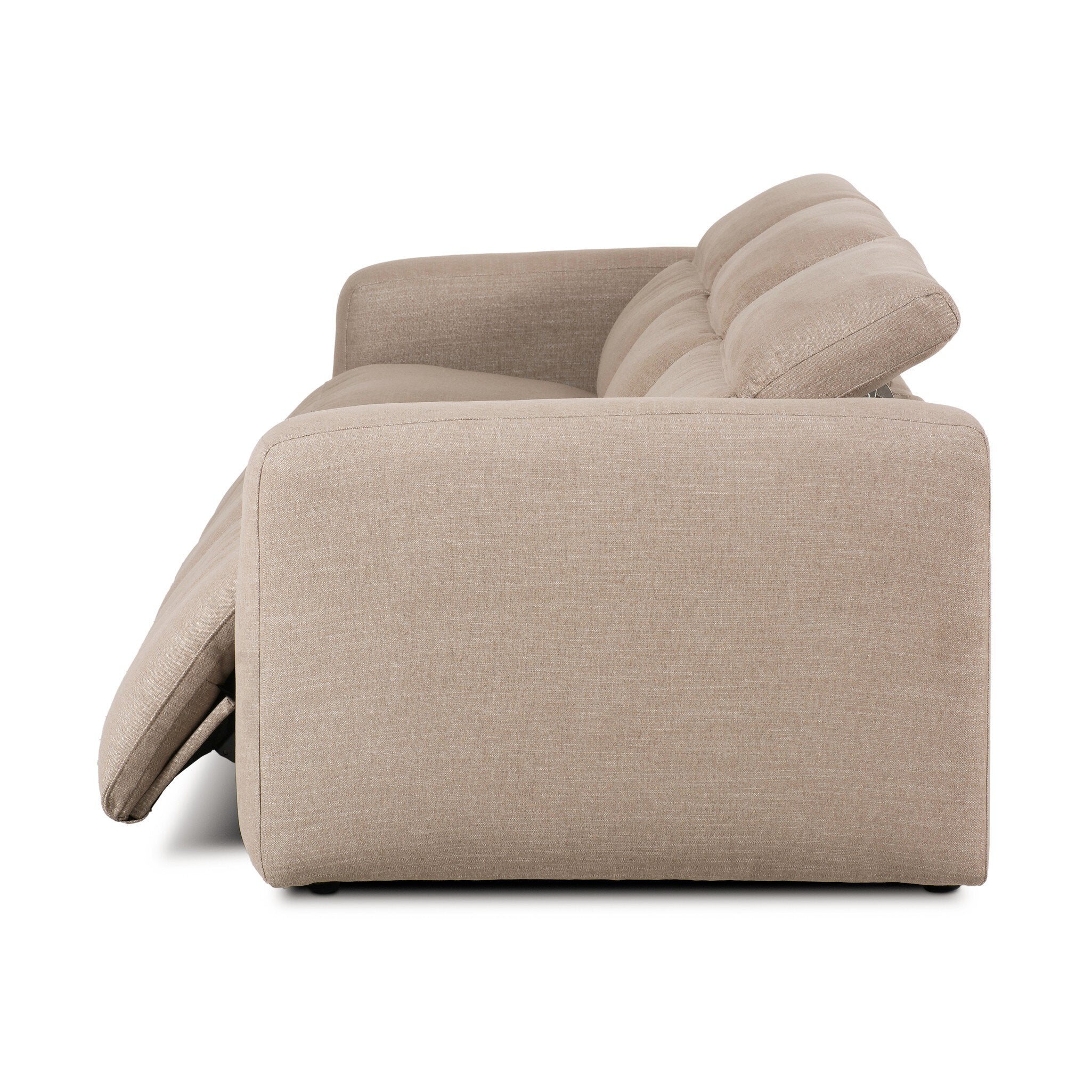 Four Hands Radley Power Recliner 3-Piece Sectional — Crypton Nomad Taupe