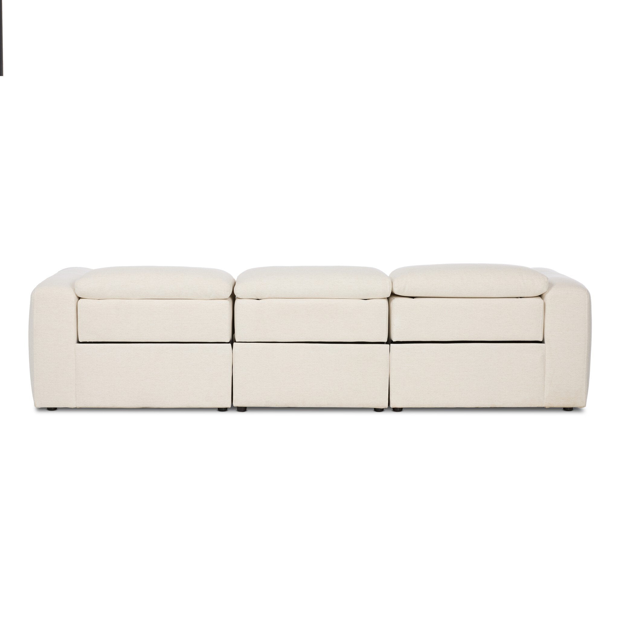 Four Hands Radley Power Recliner 3-Piece Sectional — Crypton Nomad Snow