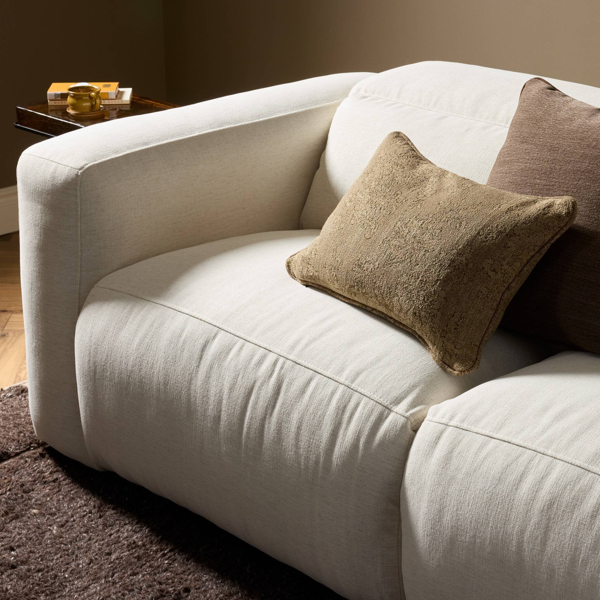 Four Hands Radley Power Recliner 3-Piece Sectional — Crypton Nomad Snow