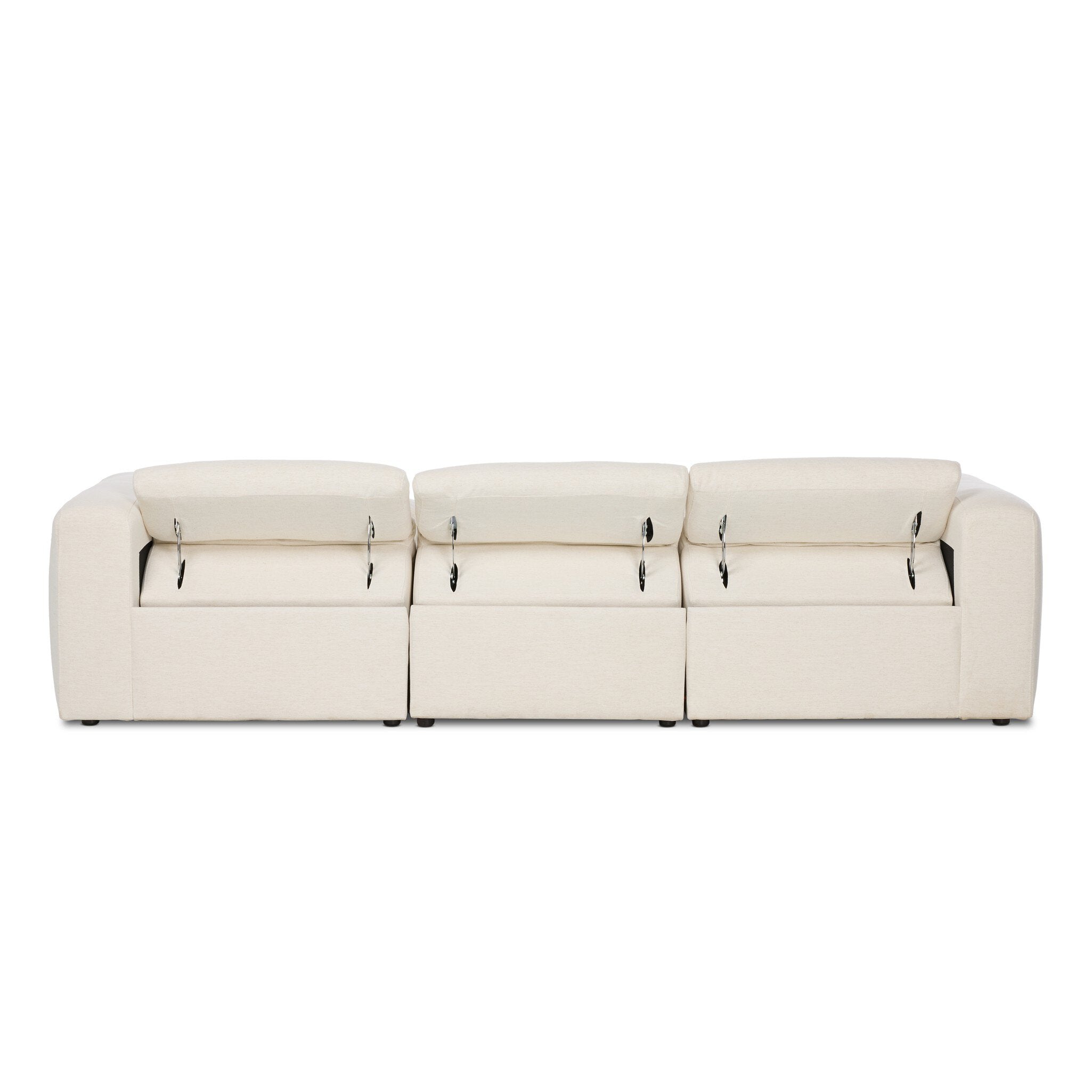 Four Hands Radley Power Recliner 3-Piece Sectional — Crypton Nomad Snow