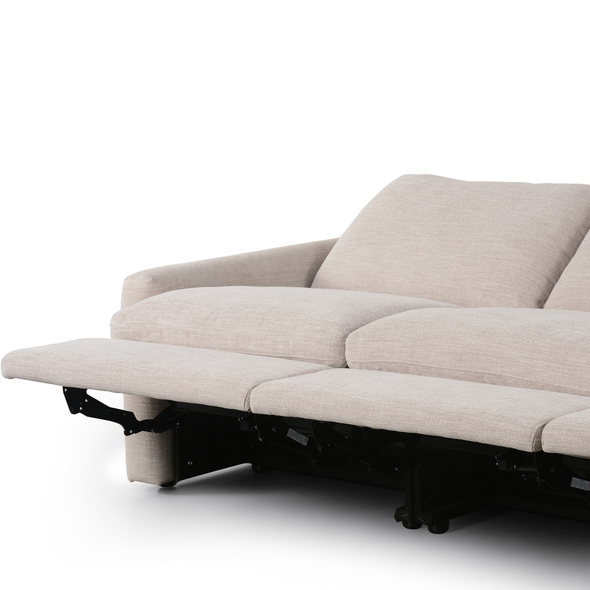 Four Hands Tillery Power Recliner 3-Piece Sectional — Laken Stone