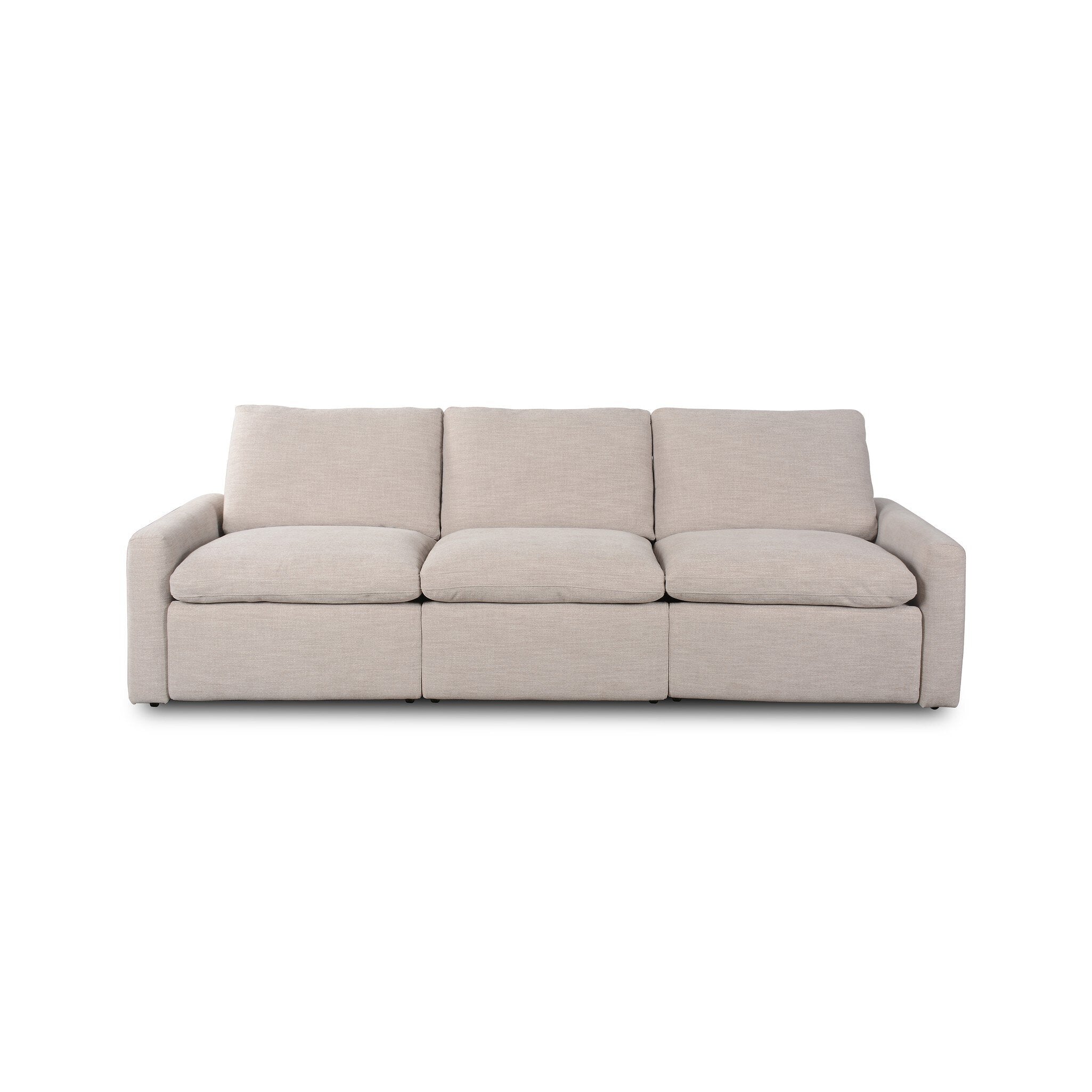 Four Hands Tillery Power Recliner 3-Piece Sectional — Laken Stone
