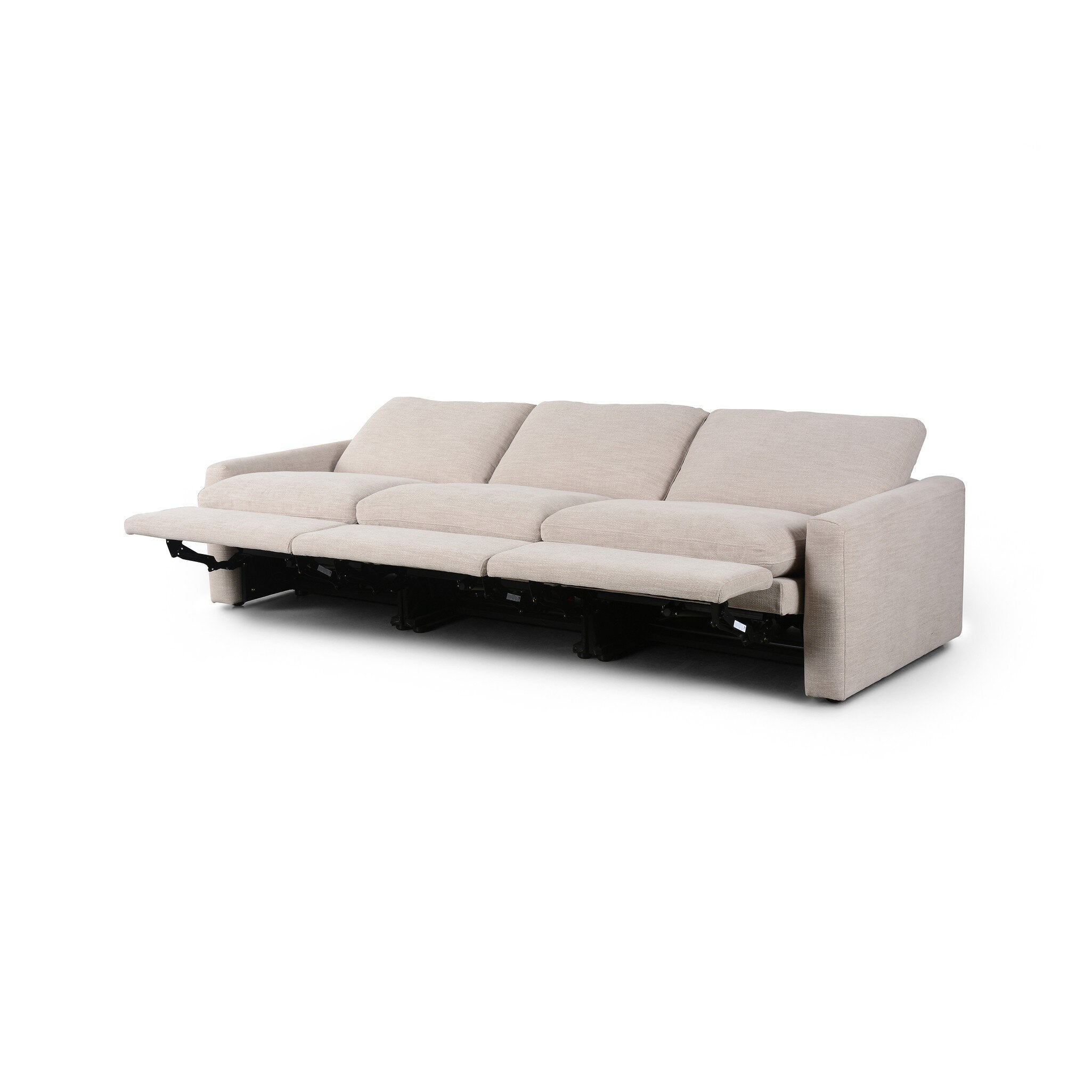 Four Hands Tillery Power Recliner 3-Piece Sectional — Laken Stone
