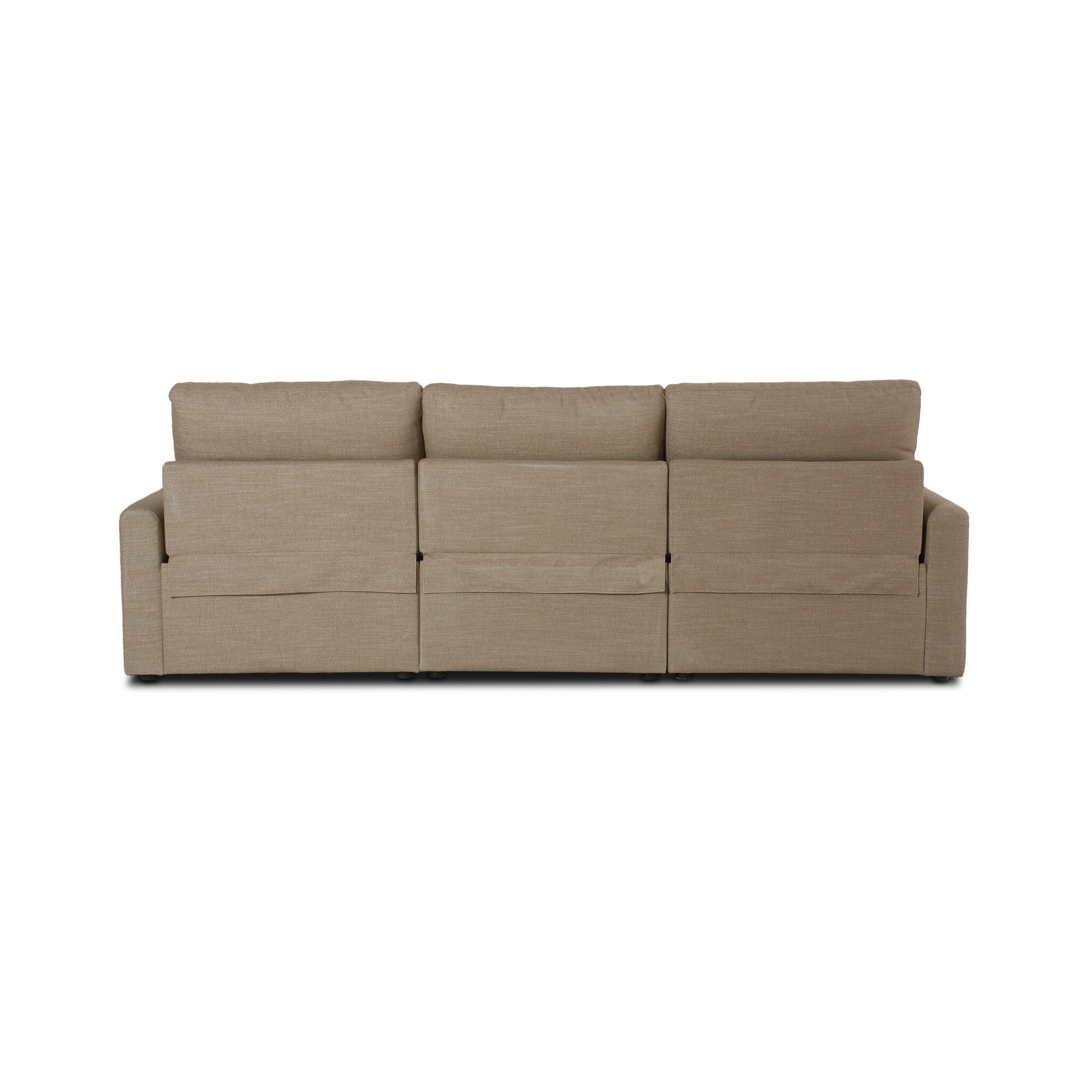 Four Hands Tillery Power Recliner 3-Piece Sectional — Crypton Nomad Taupe