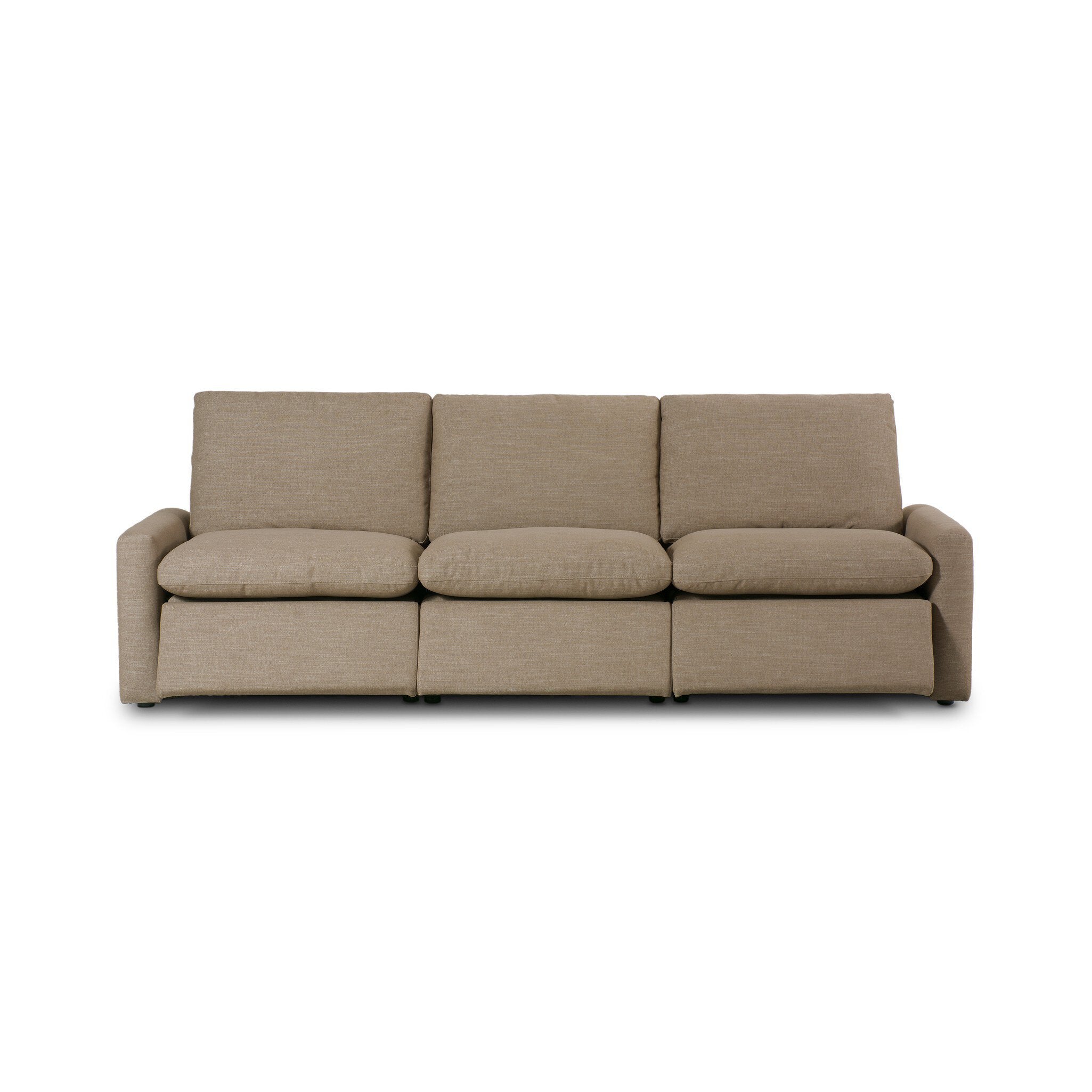 Four Hands Tillery Power Recliner 3-Piece Sectional — Crypton Nomad Taupe