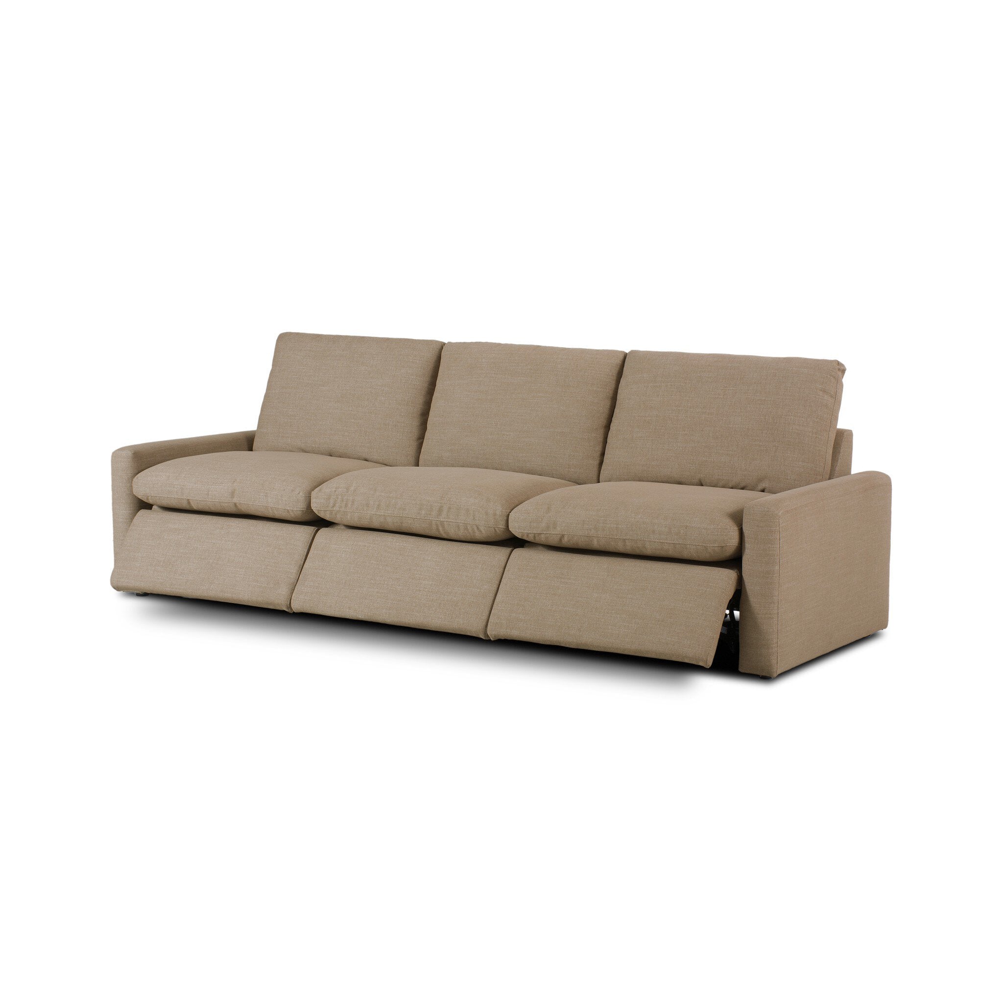 Four Hands Tillery Power Recliner 3-Piece Sectional — Crypton Nomad Taupe