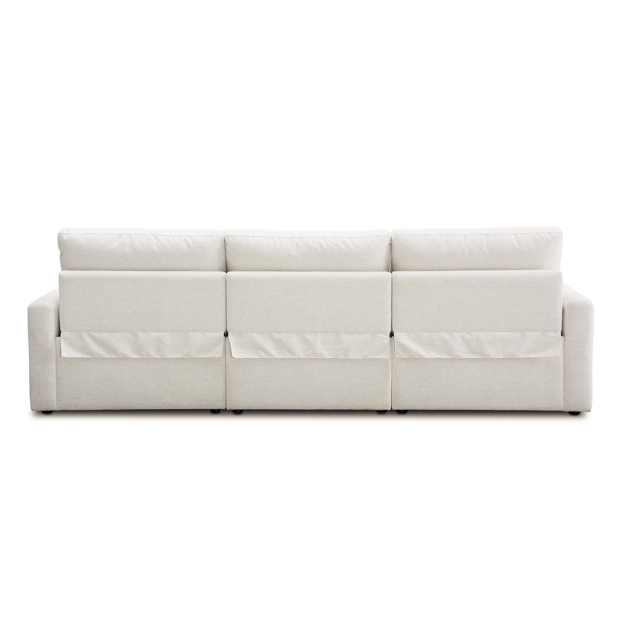 Four Hands Tillery Power Recliner 3-Piece Sectional — Crypton Nomad Snow
