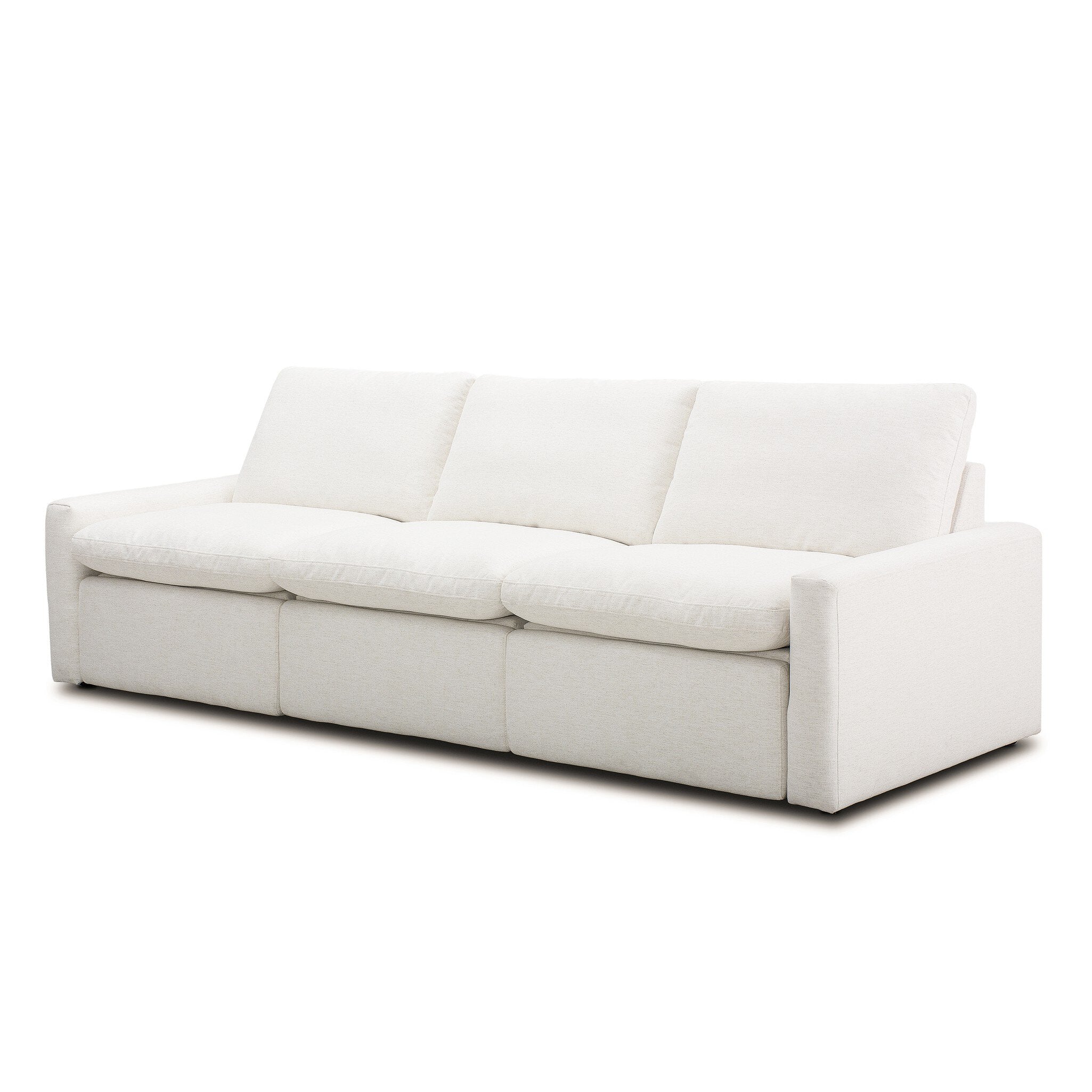 Four Hands Tillery Power Recliner 3-Piece Sectional — Crypton Nomad Snow