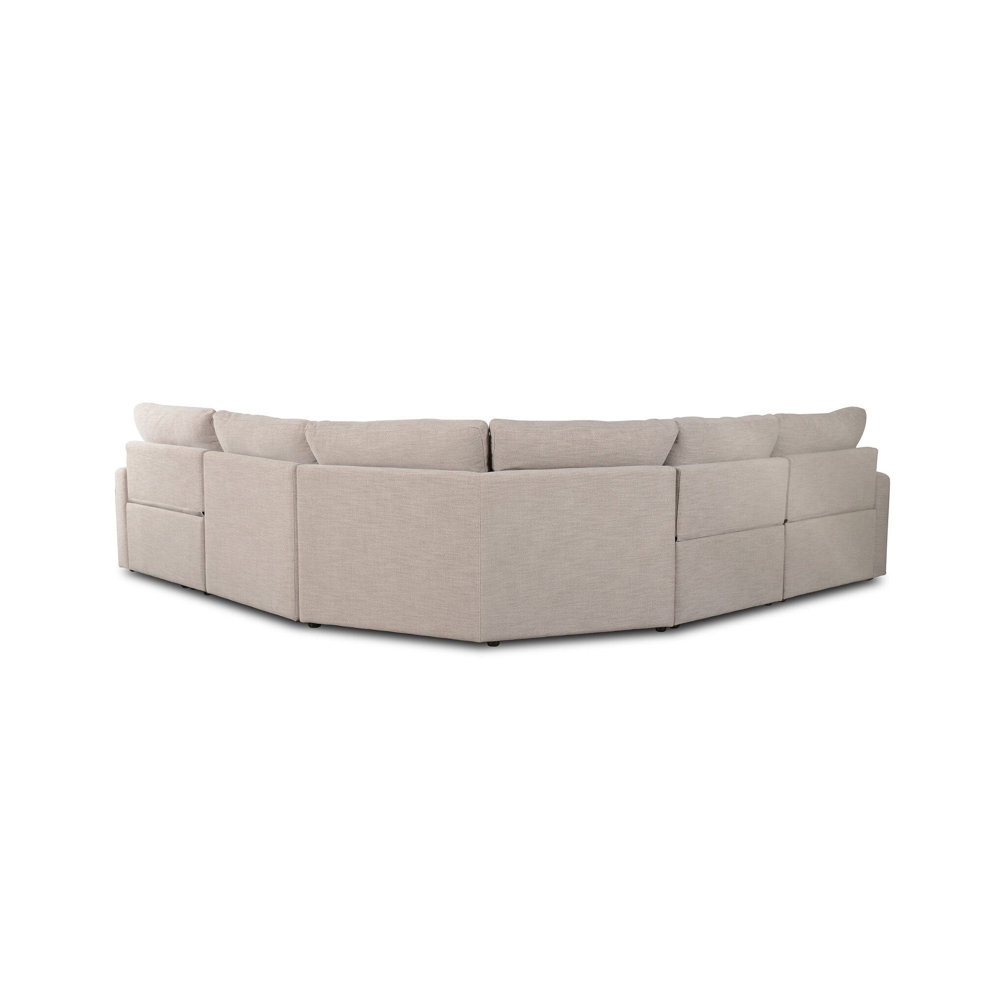 Four Hands Tillery Power Recliner 5-Piece Sectional — Laken Stone