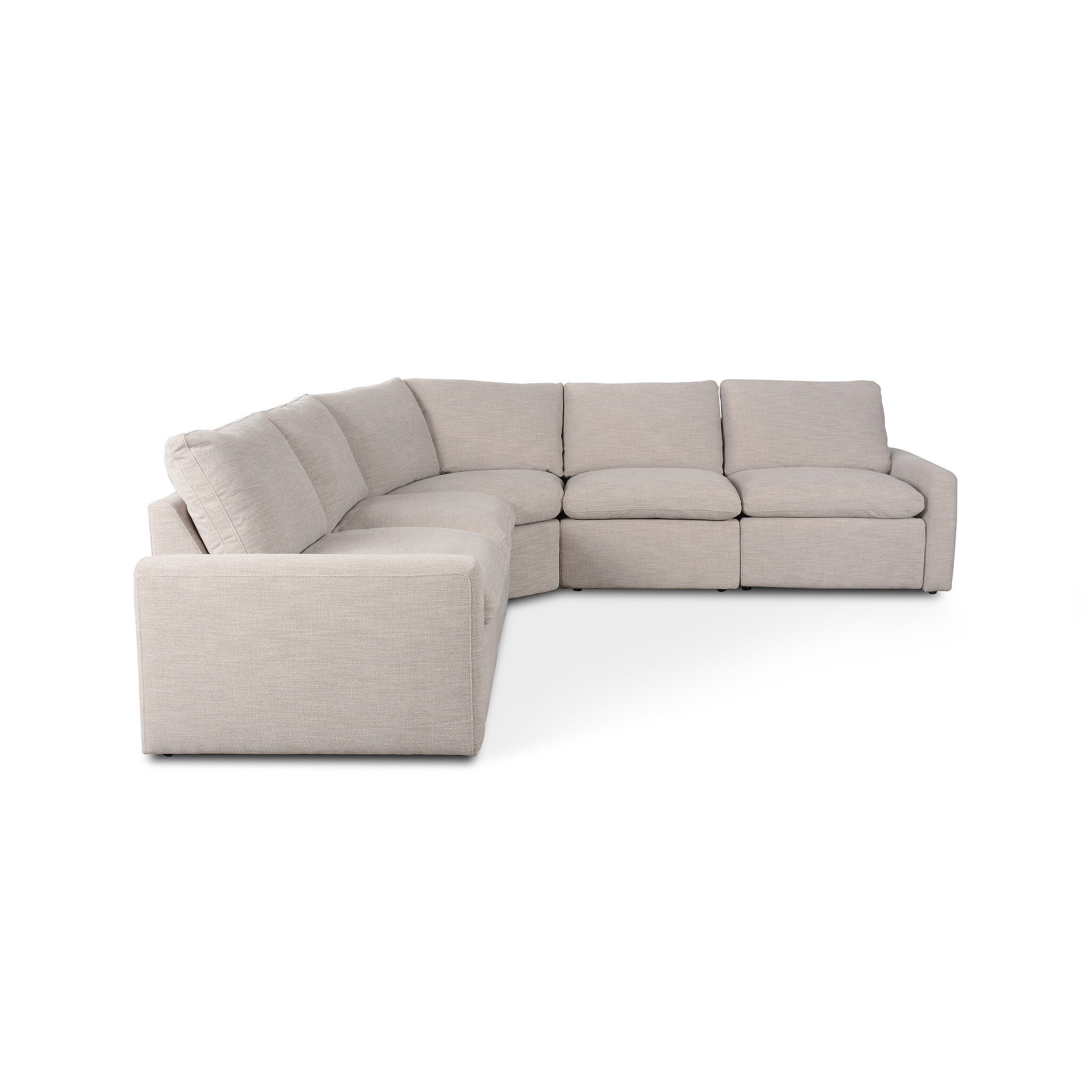 Four Hands Tillery Power Recliner 5-Piece Sectional — Laken Stone
