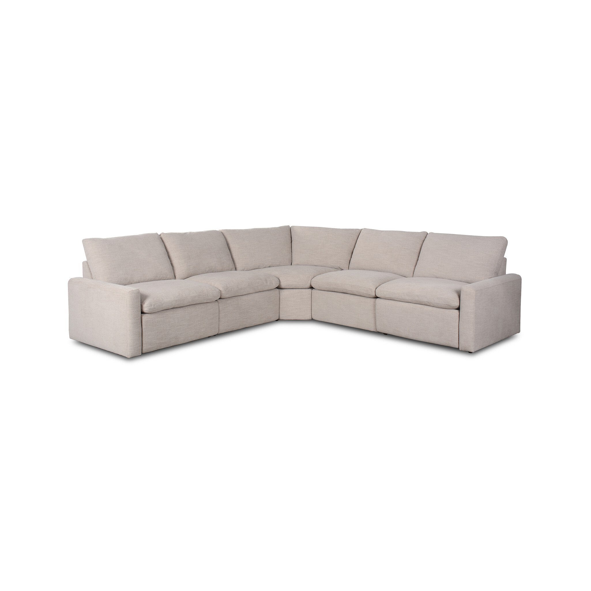 Four Hands Tillery Power Recliner 5-Piece Sectional — Laken Stone
