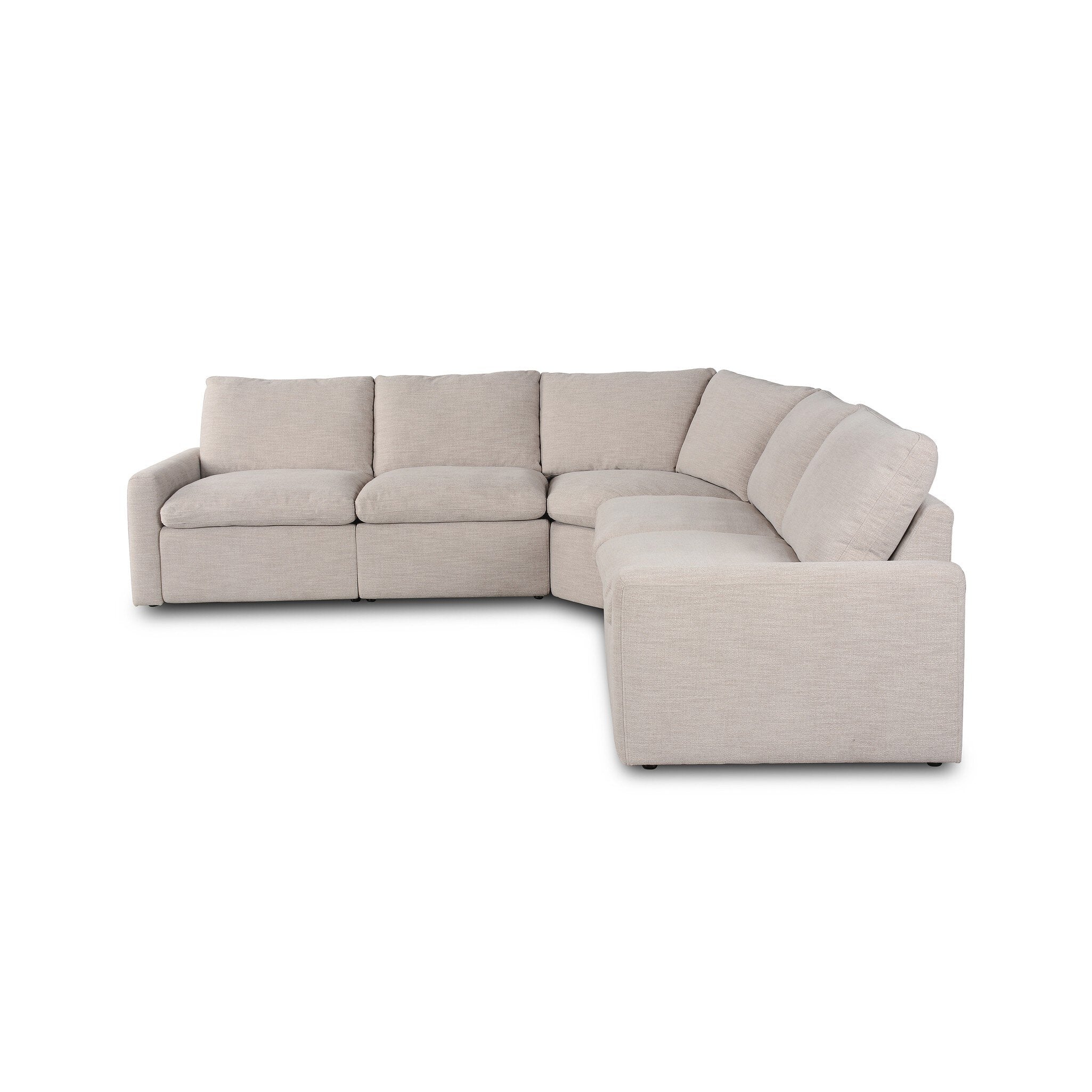 Four Hands Tillery Power Recliner 5-Piece Sectional — Laken Stone