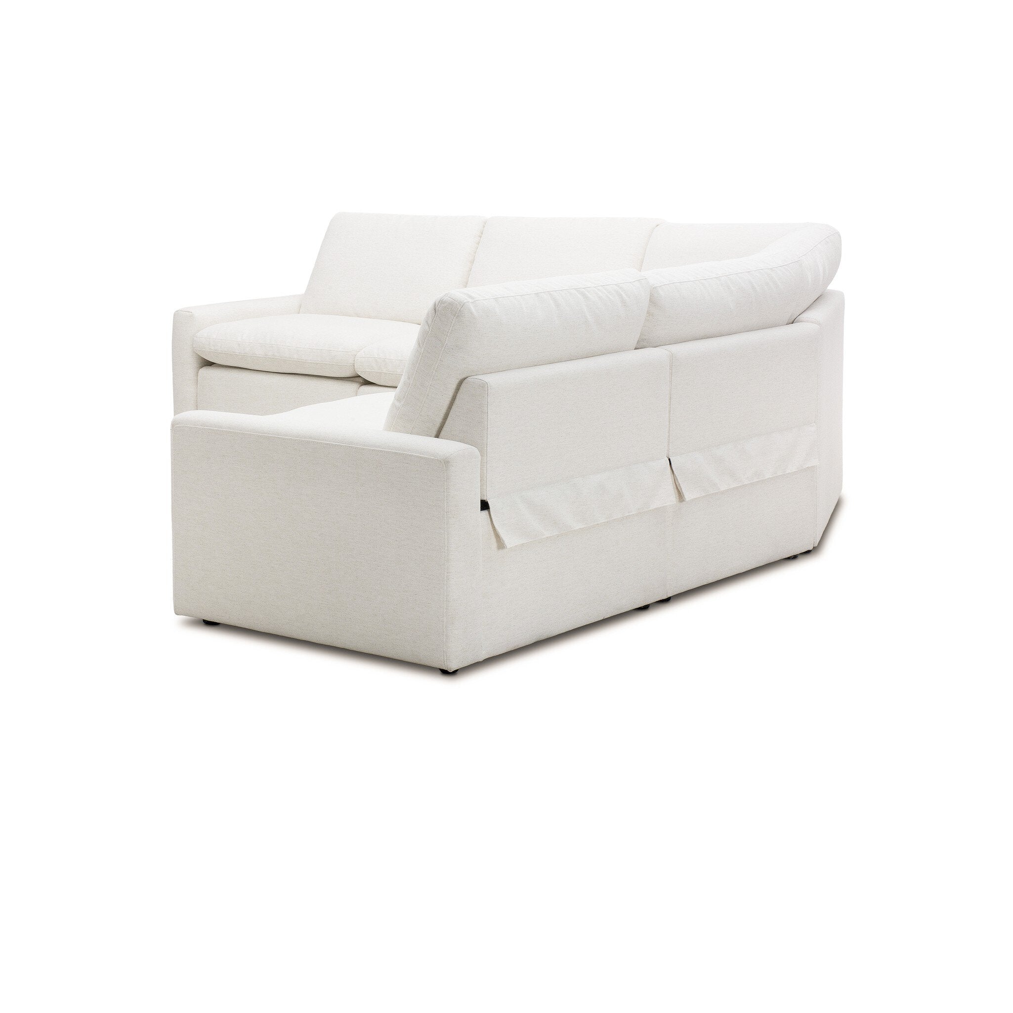 Four Hands Tillery Power Recliner 5-Piece Sectional — Crypton Nomad Snow