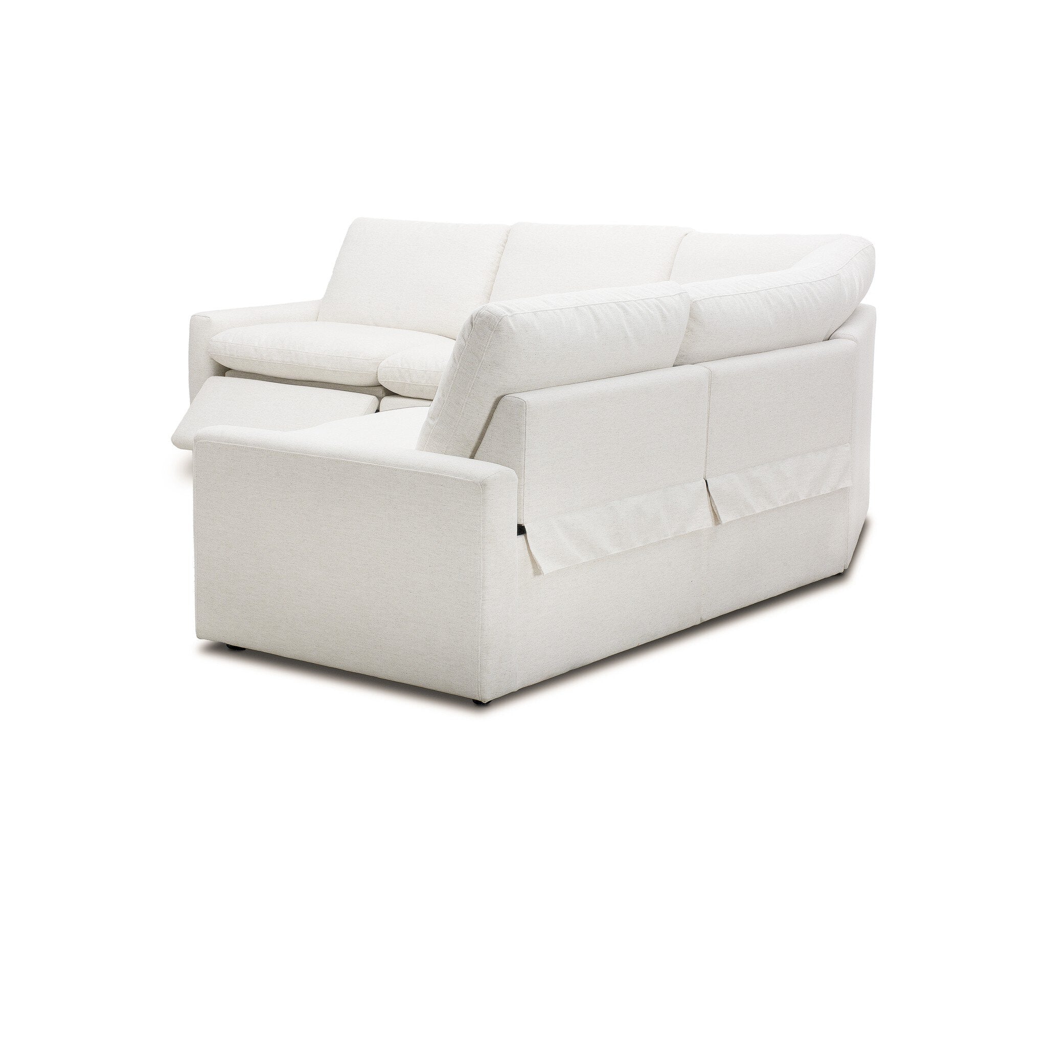 Four Hands Tillery Power Recliner 5-Piece Sectional — Crypton Nomad Snow