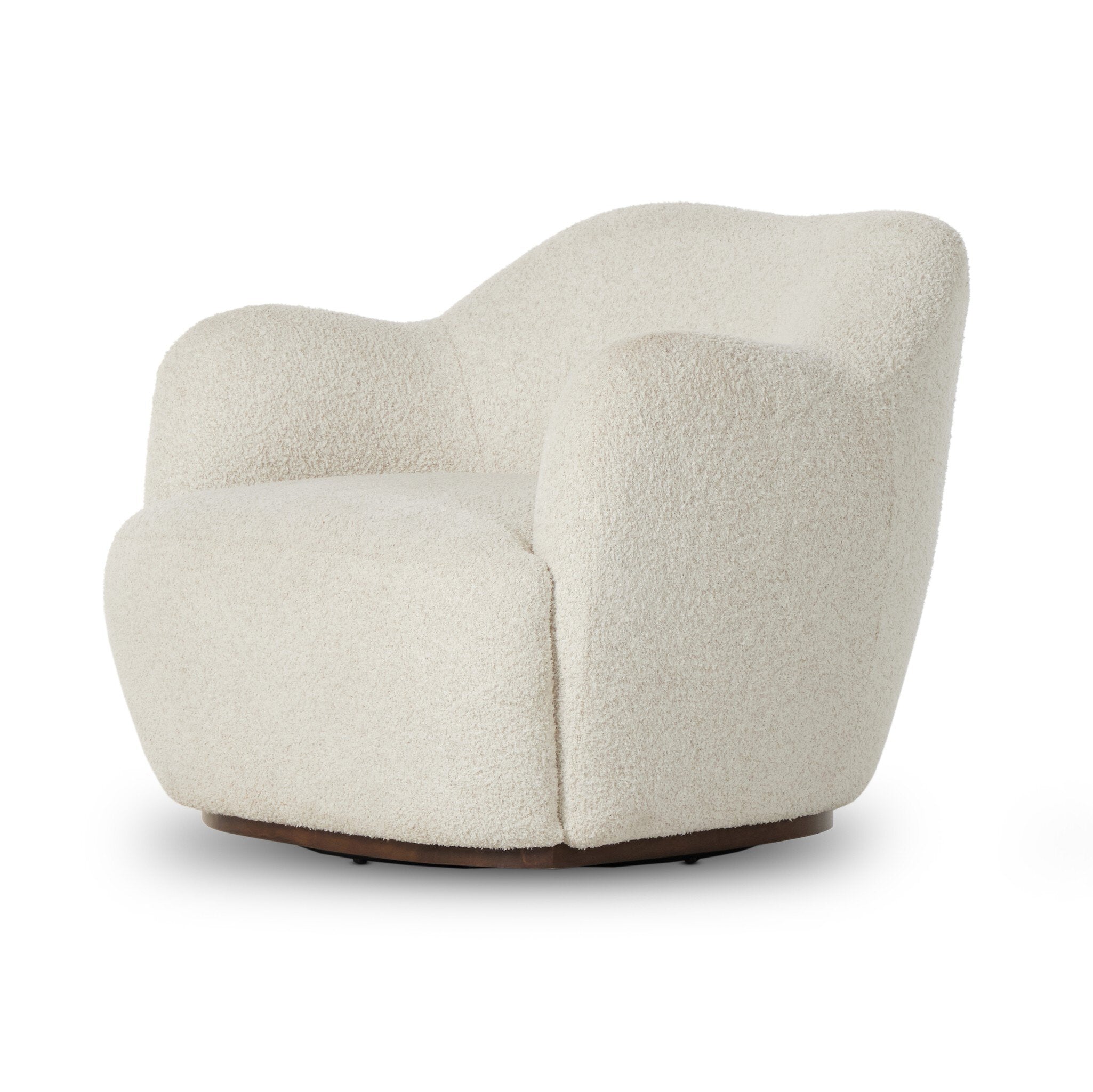 Four Hands Julius Swivel Chair — Sheldon Ivory-Vintage Parawood