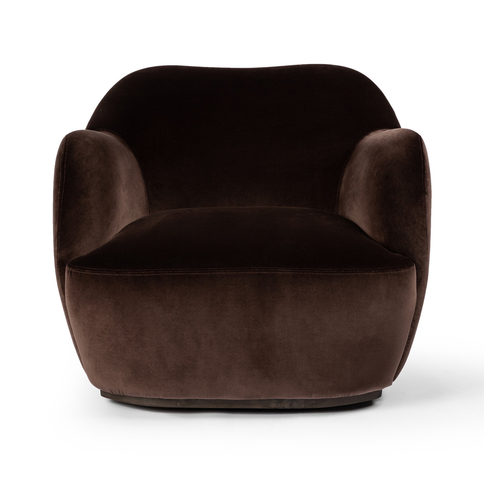 Four Hands Julius Swivel Chair — Surrey Cocoa-Sienna Brown