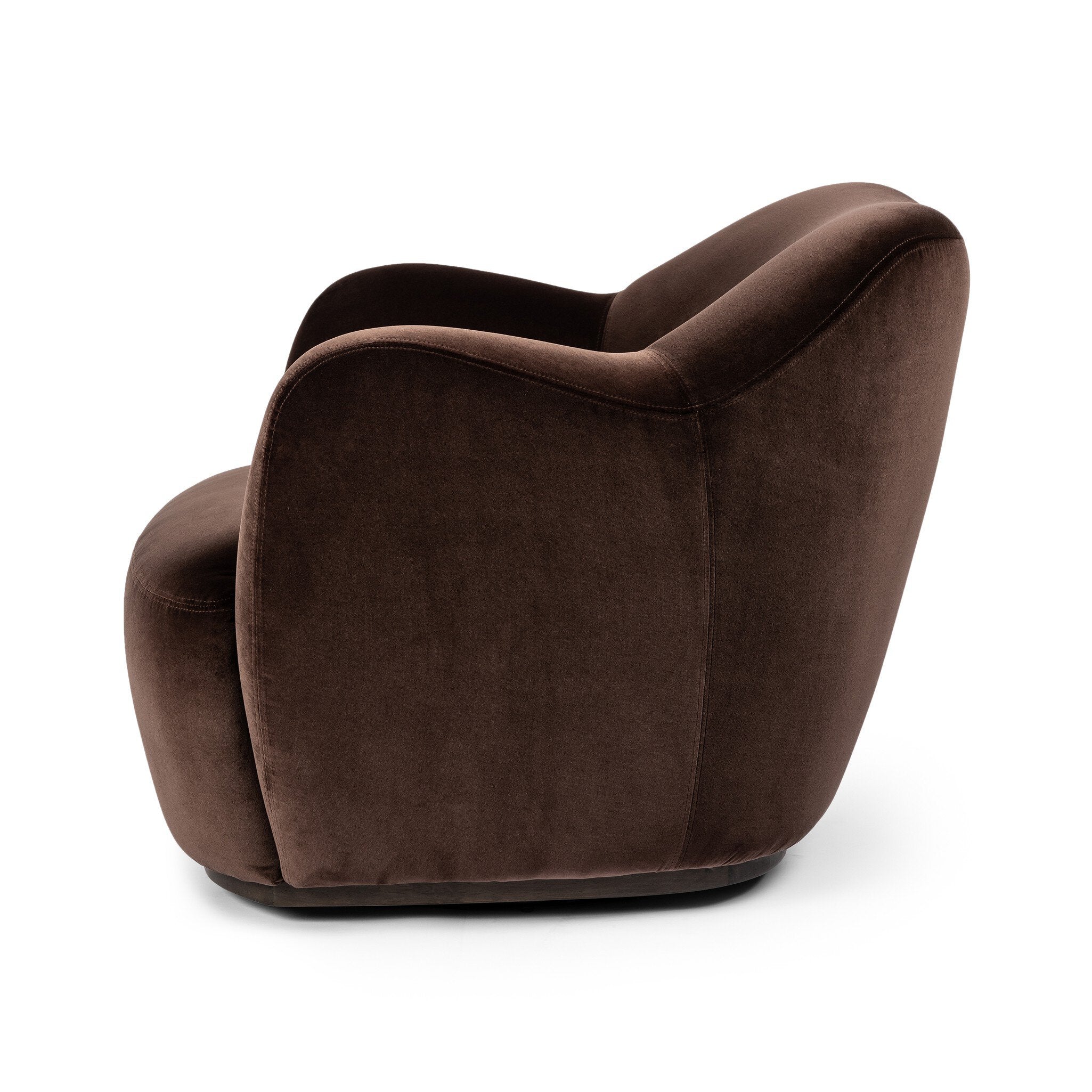 Four Hands Julius Swivel Chair — Surrey Cocoa-Sienna Brown
