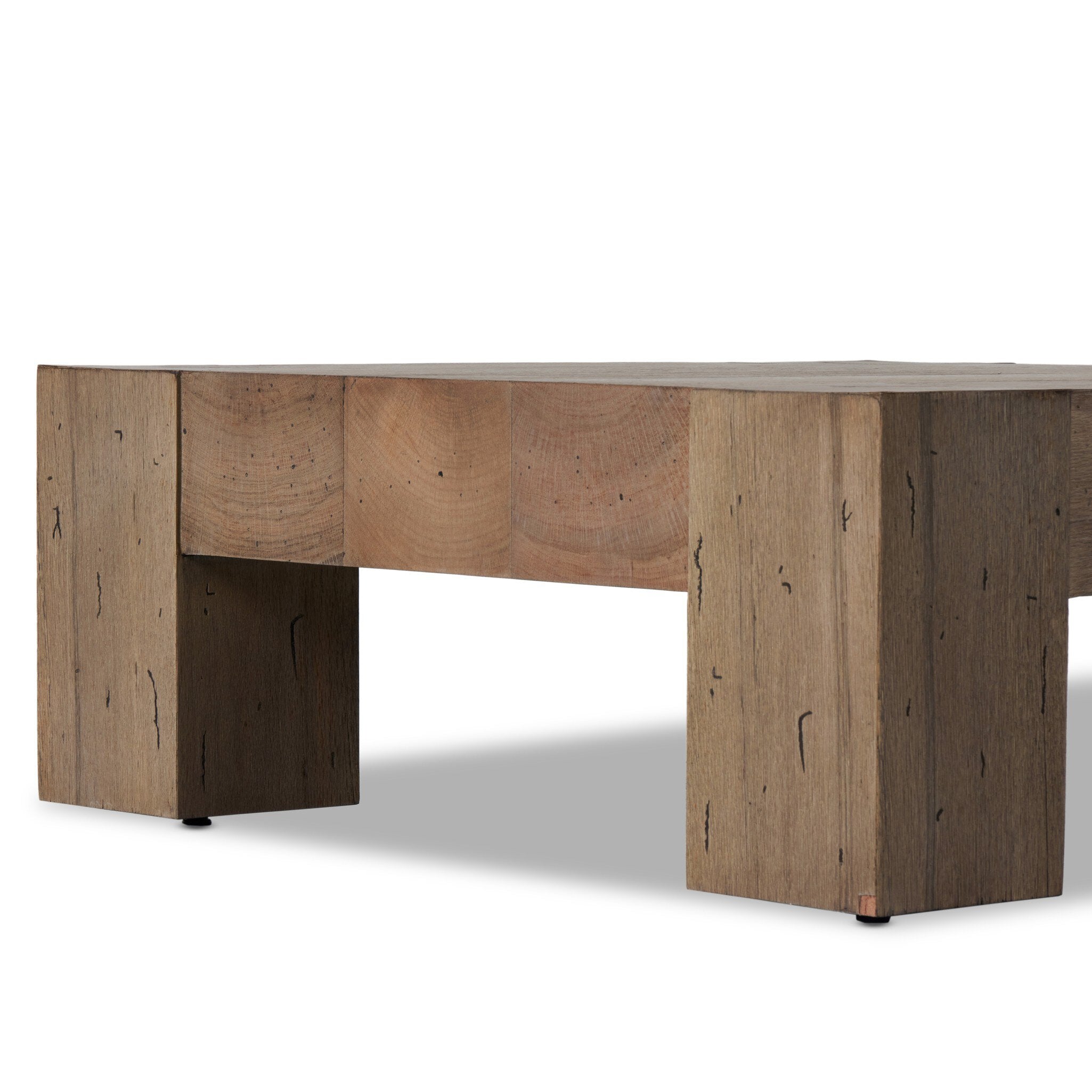 Four Hands Abaso Coffee Table — Rustic Wormwood Oak