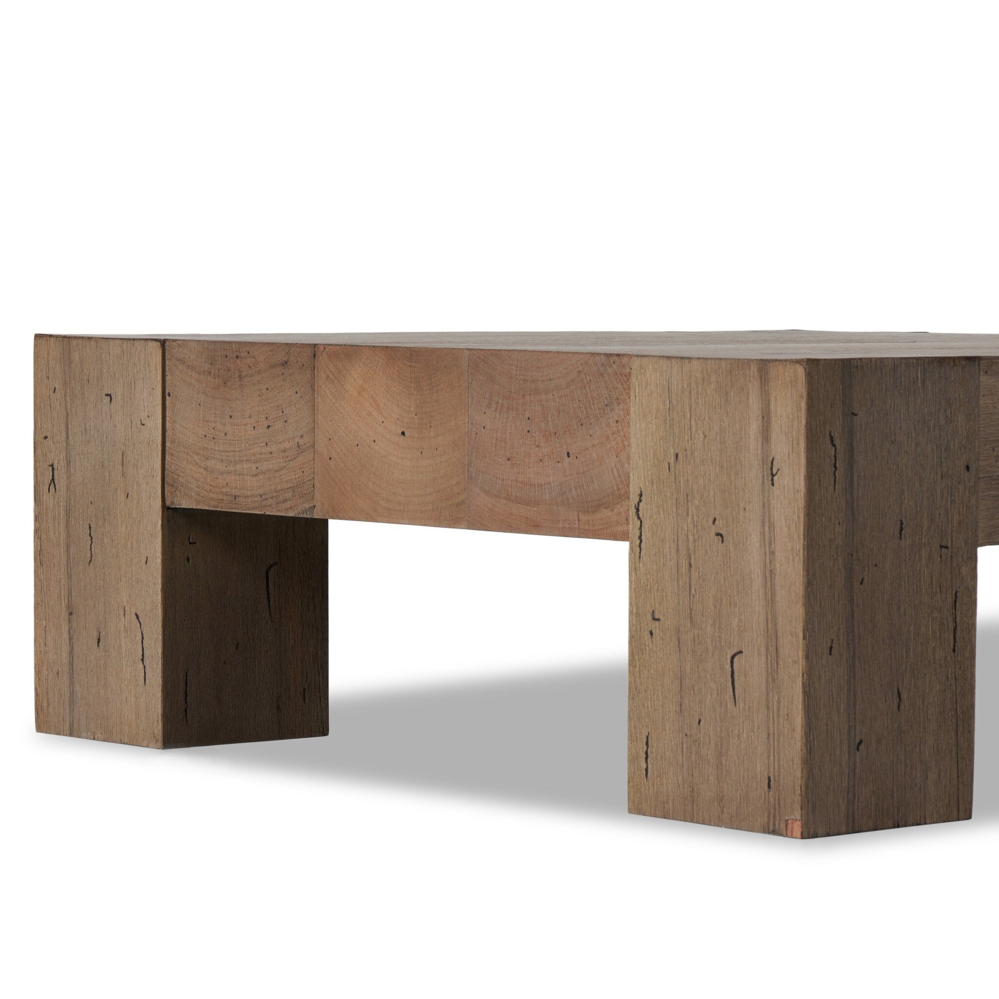 Four Hands Abaso Coffee Table — Rustic Wormwood Oak