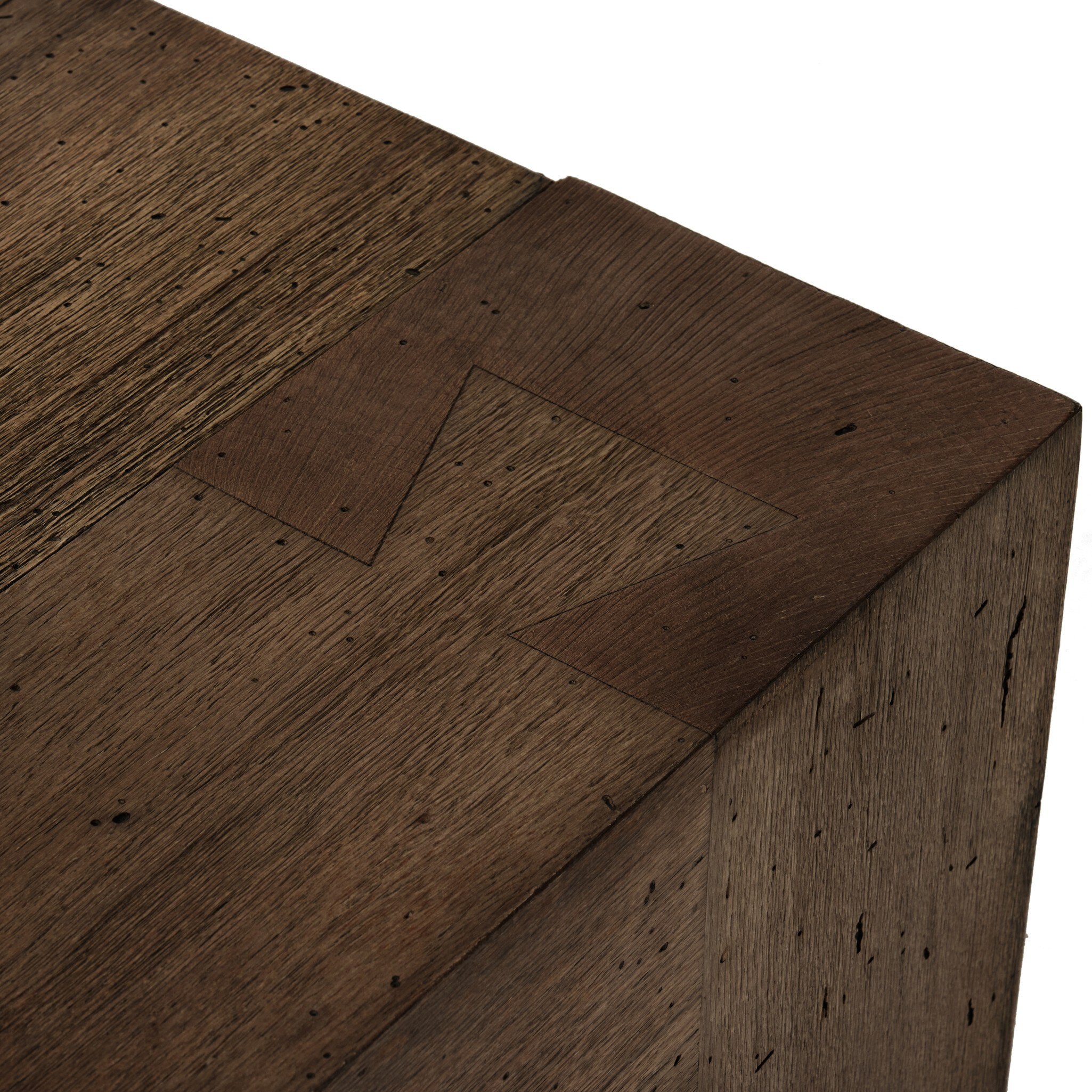 Four Hands Abaso Coffee Table — Ebony Rustic Wormwood Oak