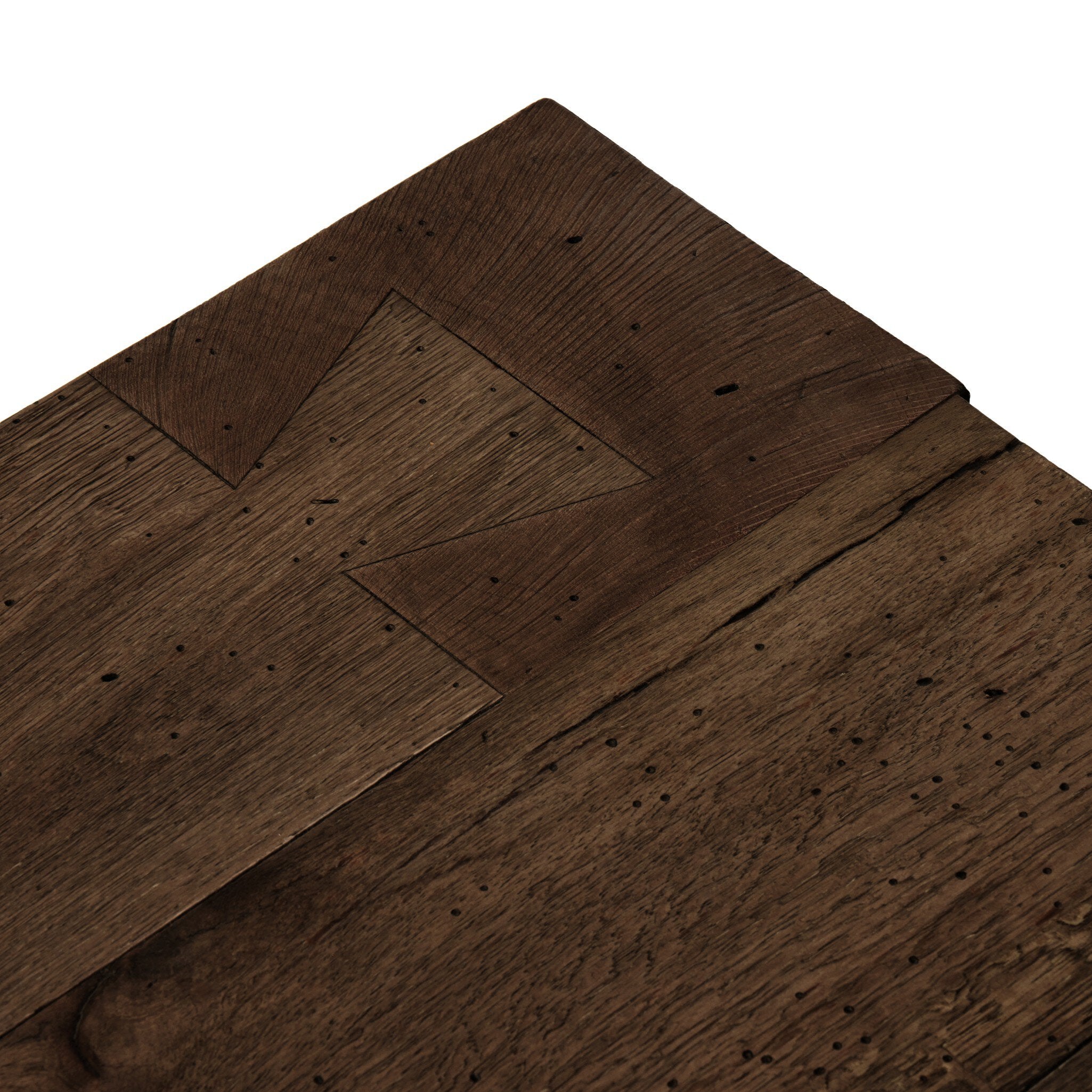 Four Hands Abaso Coffee Table — Ebony Rustic Wormwood Oak