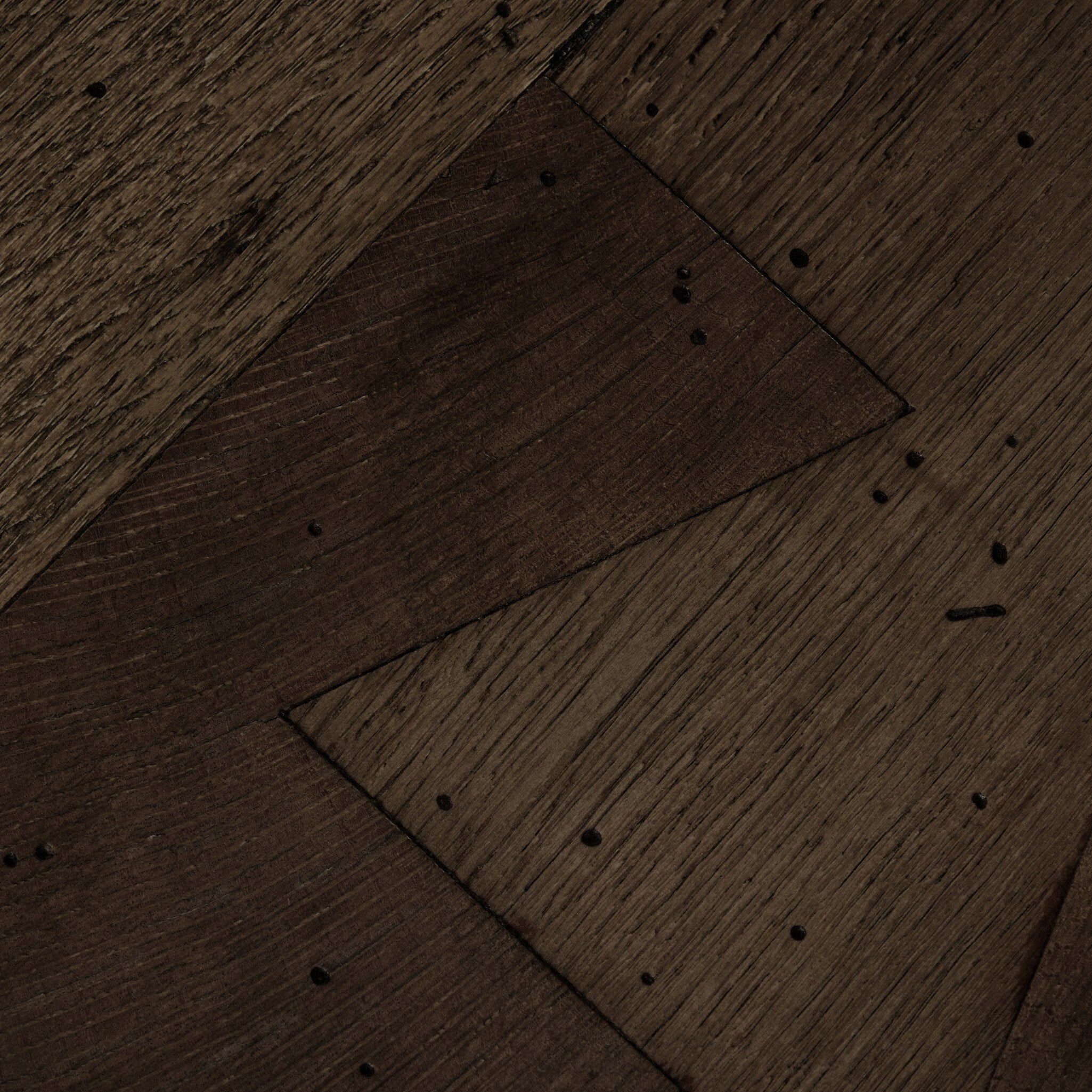 Four Hands Abaso Coffee Table — Ebony Rustic Wormwood Oak