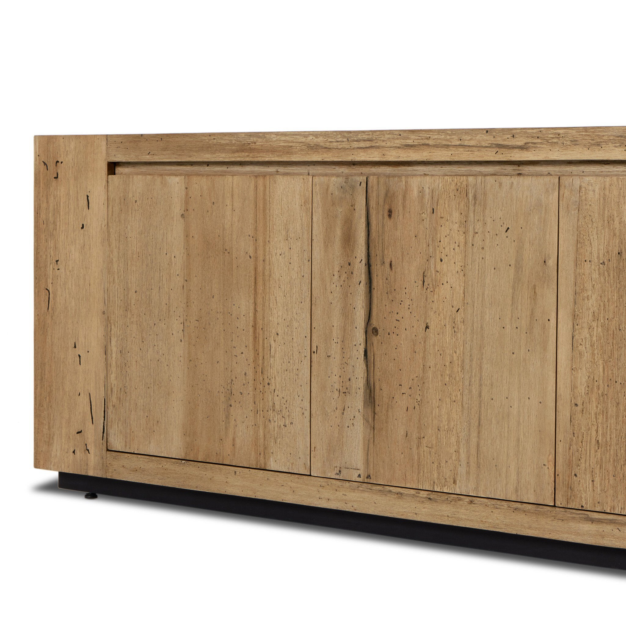 Four Hands Abaso Media Console — Rustic Wormwood Oak
