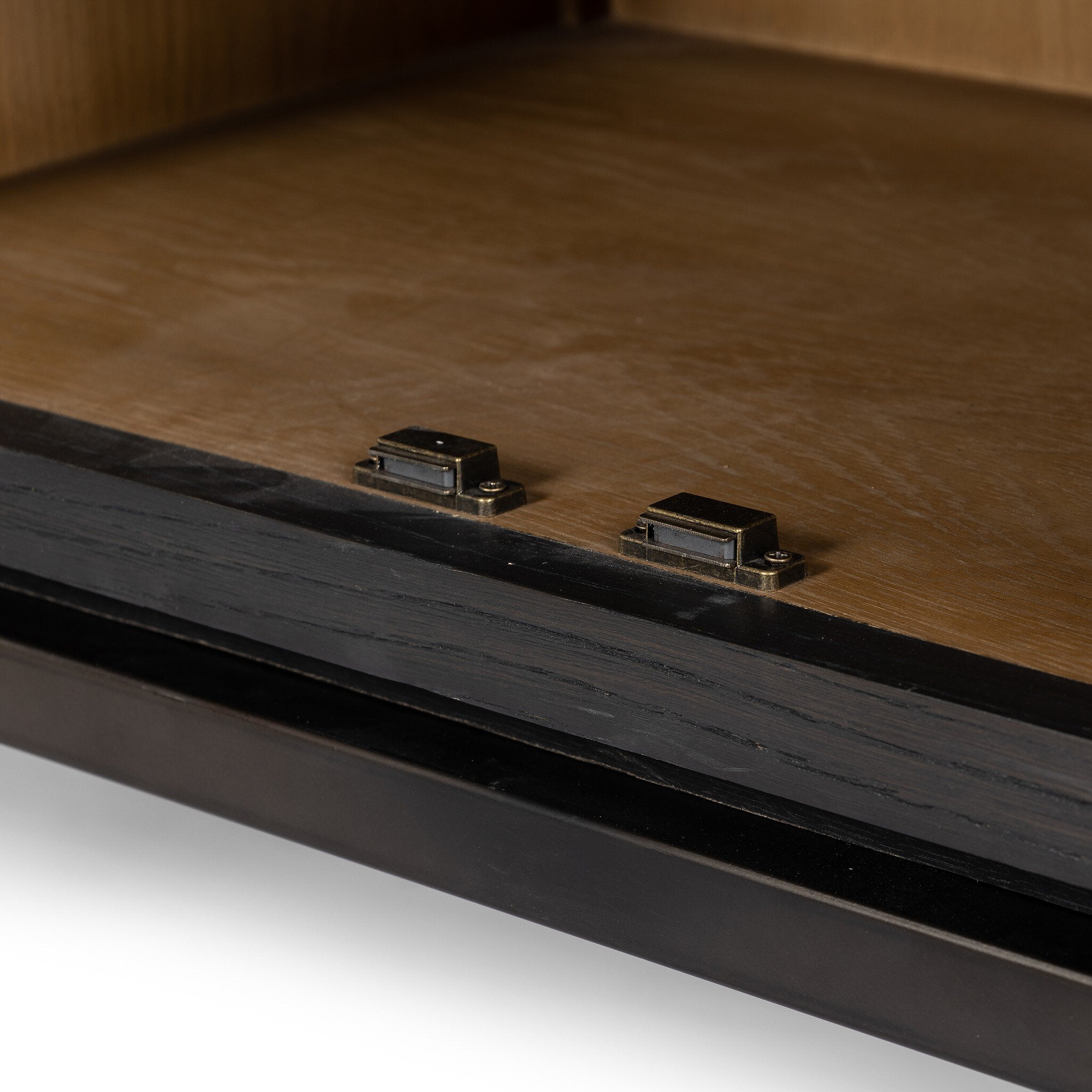 Four Hands Palmer Cabinet — Charcoal Oak Veneer-Charcoal Oak-Aged Black