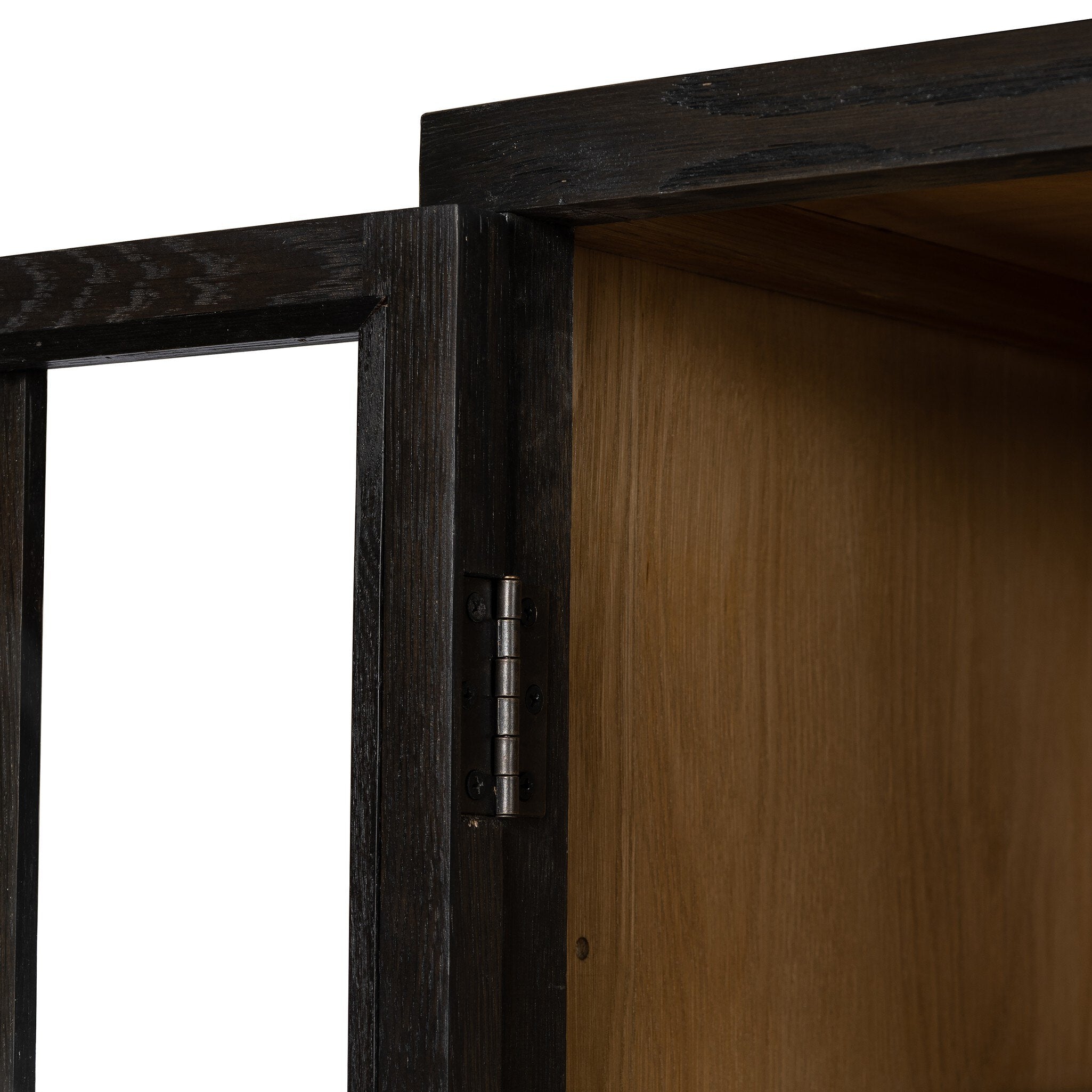 Four Hands Palmer Cabinet — Charcoal Oak Veneer-Charcoal Oak-Aged Black