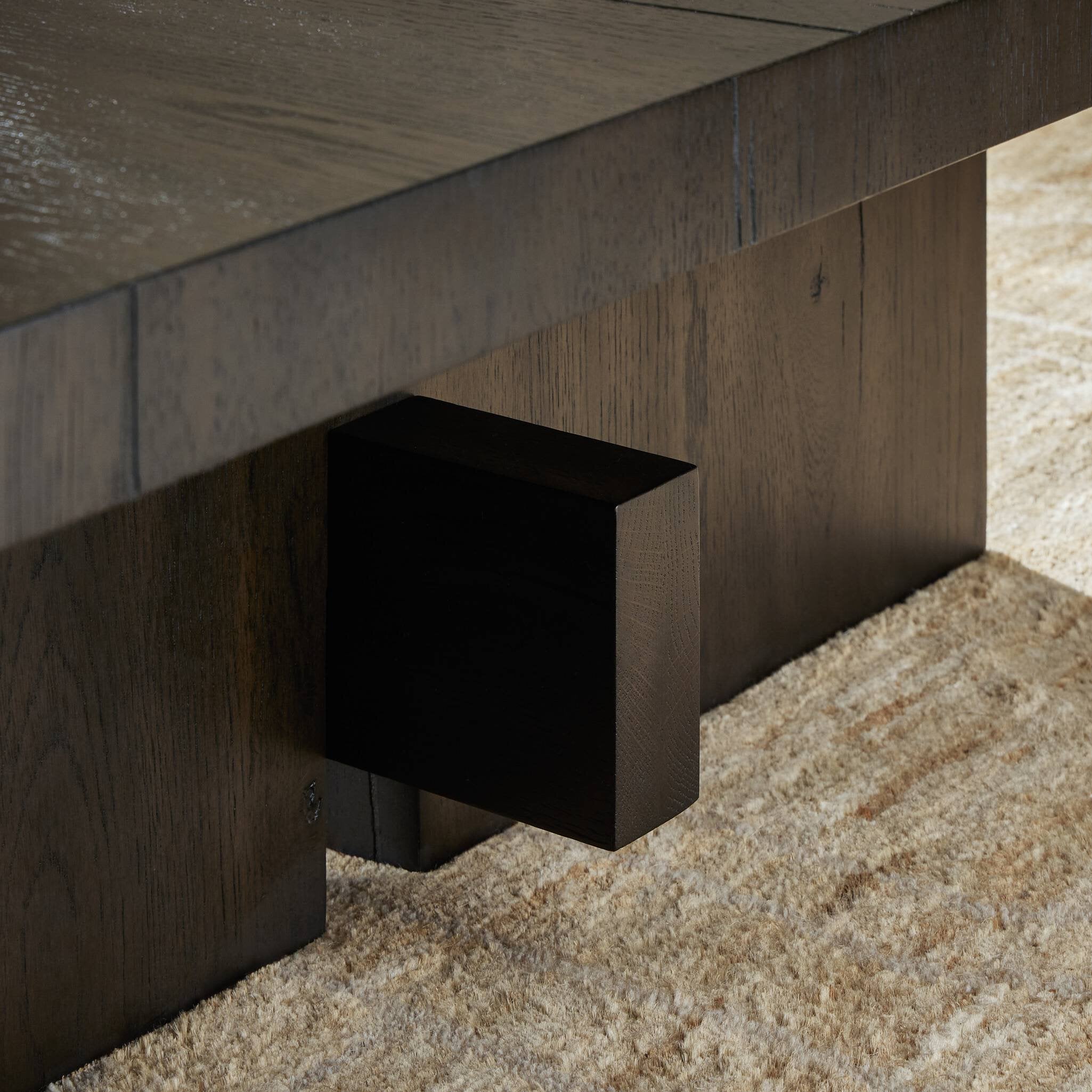 Four Hands Isaac Coffee Table — Smoked Black-Smoked Black Veneer