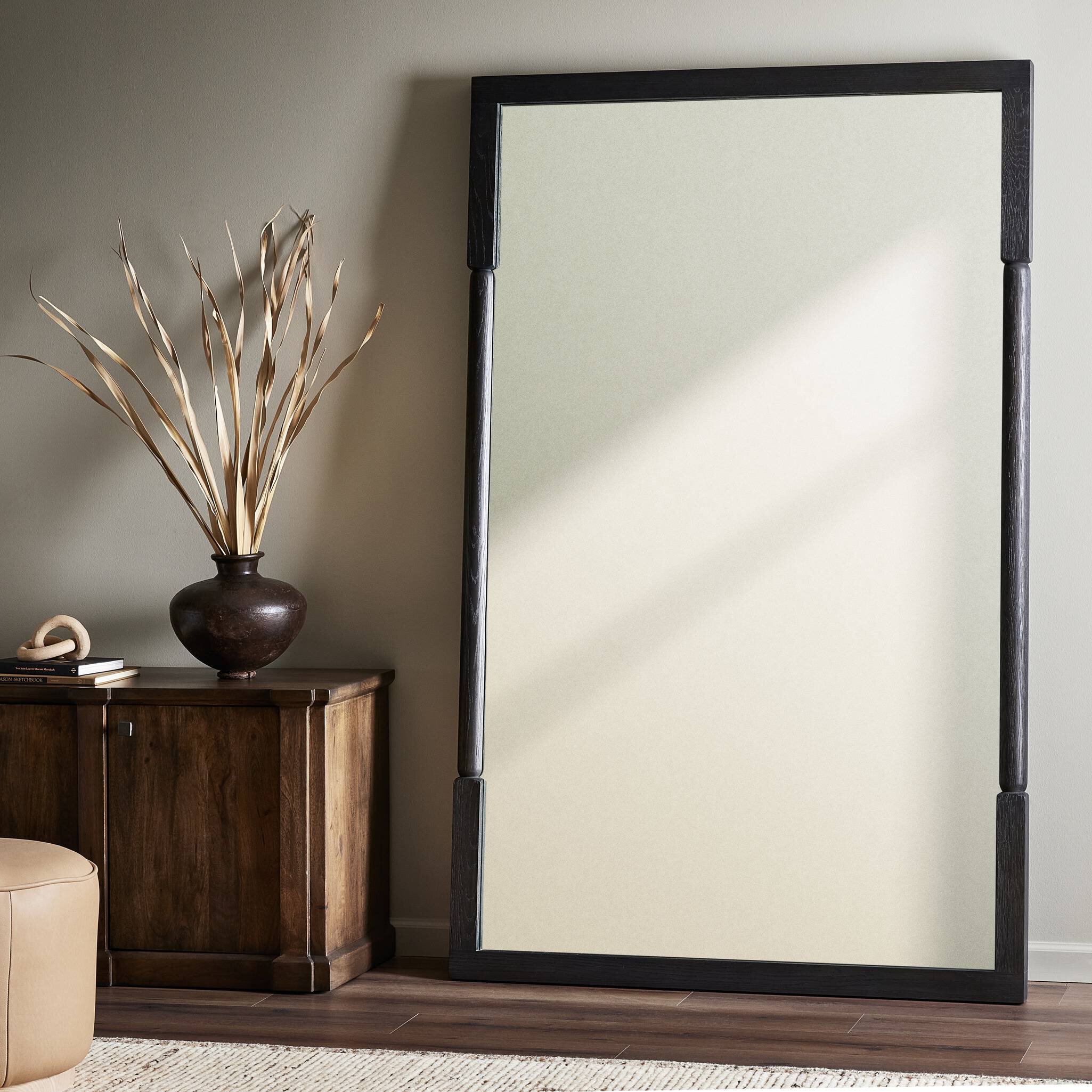Four Hands Concord Floor Mirror — Charcoal Oak