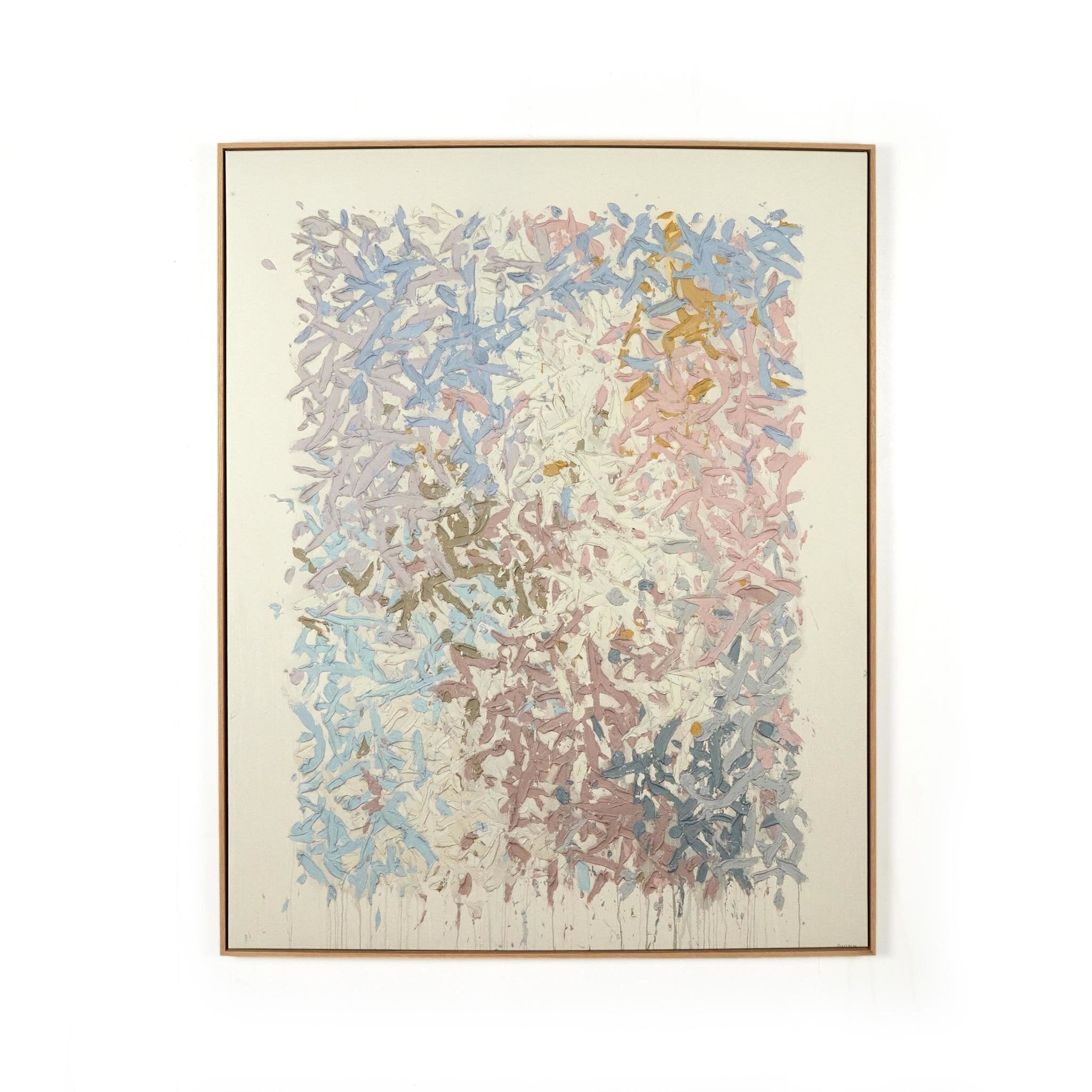 Four Hands Our Hands Are Open No. 14 by Tyler Guinn — 240143-002 - 32.5x40.0-Vertical Grain White Oak Floater-Large