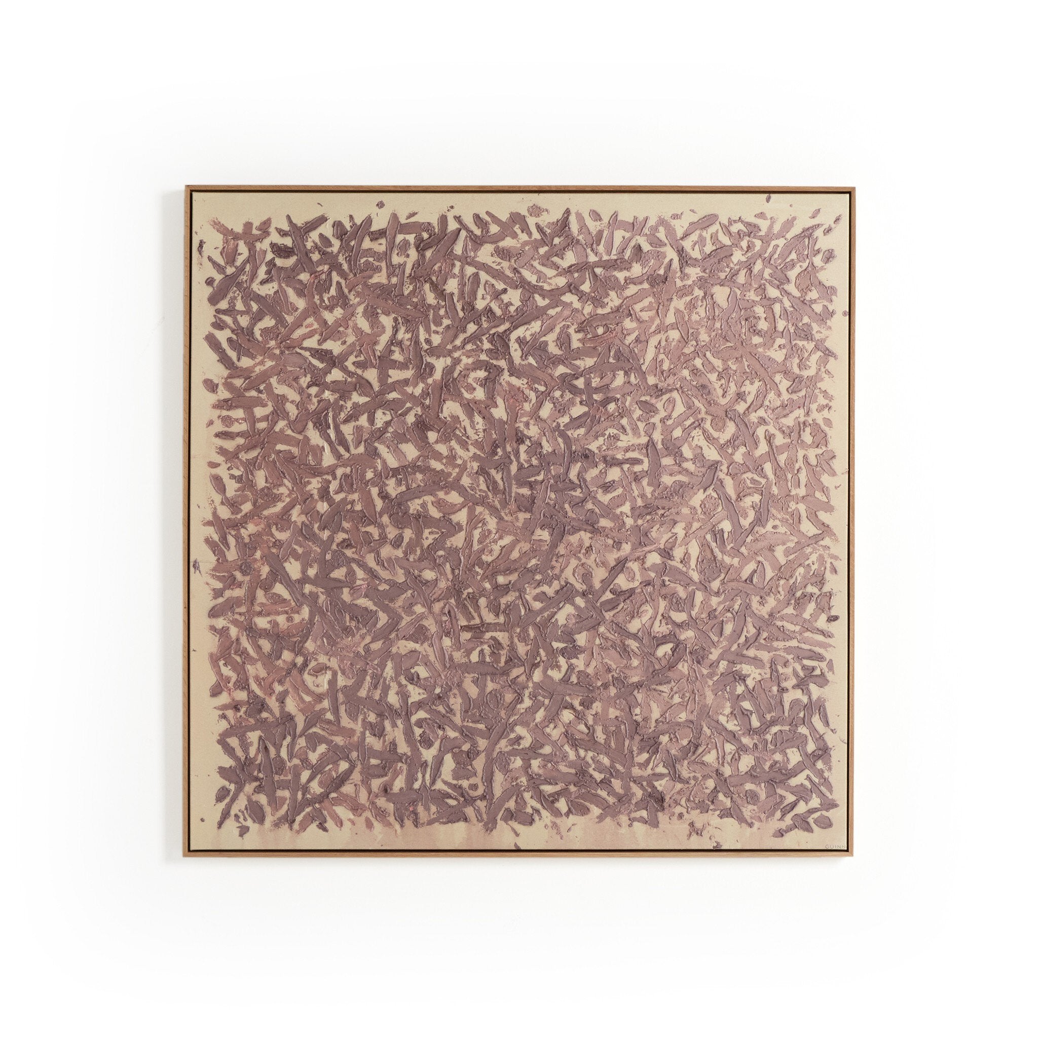 Four Hands They Cling To The Rock No.6 by Tyler Guinn — 240149-001 - 54.0x54.0-Vertical Grain White Oak Floater-Oversized
